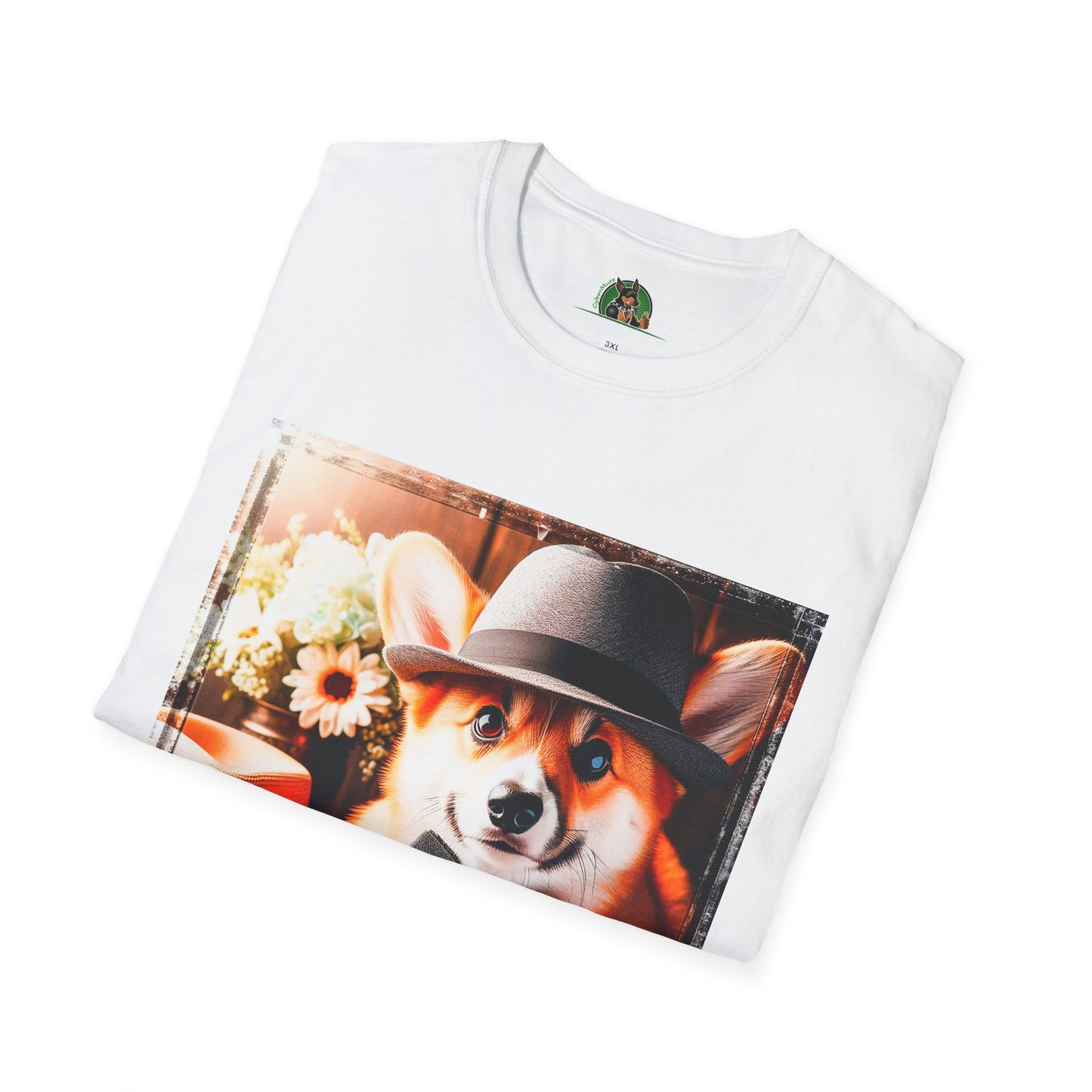 Pembroke Welsh Corgi top hat shirt T-Shirt Printify