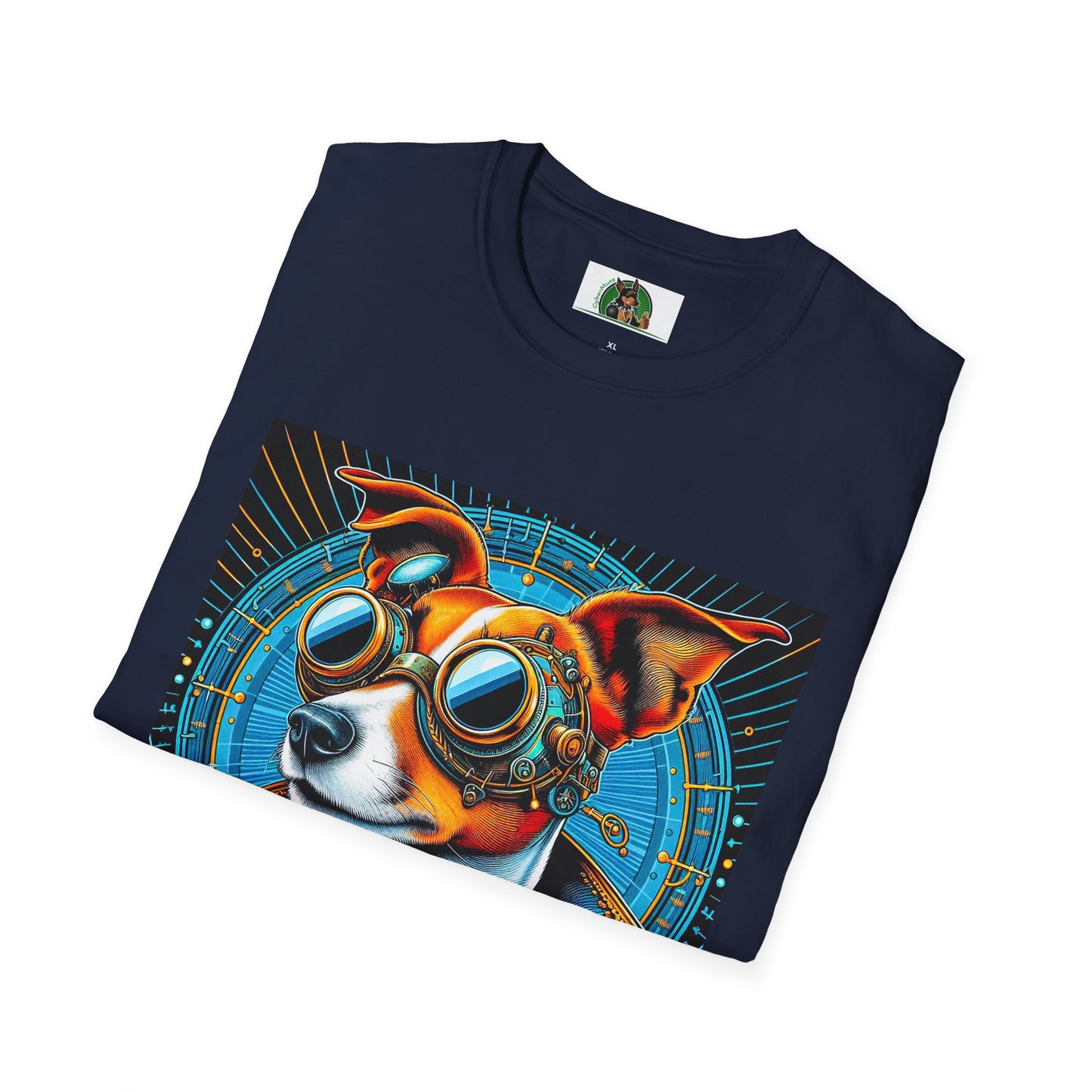 Jack Russell Blue Steampunk Dog T-Shirt Printify