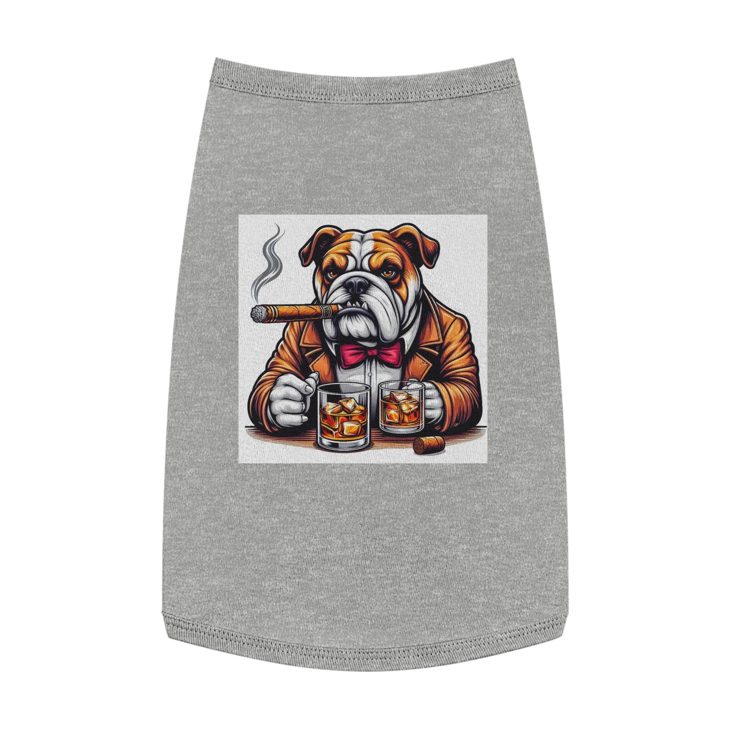 Pet Tank Top Bulldog Pets Printify L Heather 