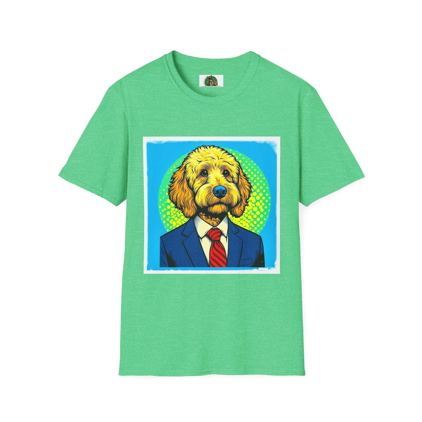 Golden Doodle T-Shirt Printify S Heather Irish Green