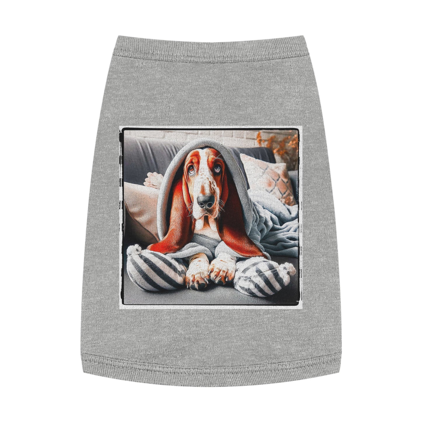 Pet Tank Top Basset Hound Pets Printify M Heather 