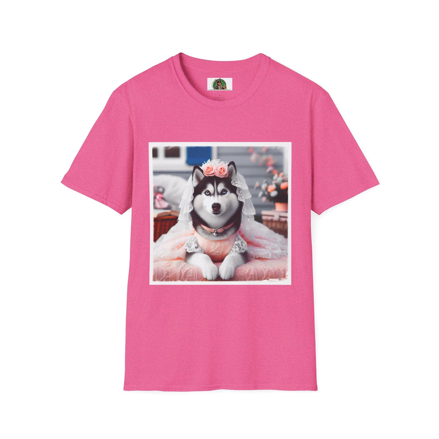 Husky T-Shirt Printify S Heather Heliconia 