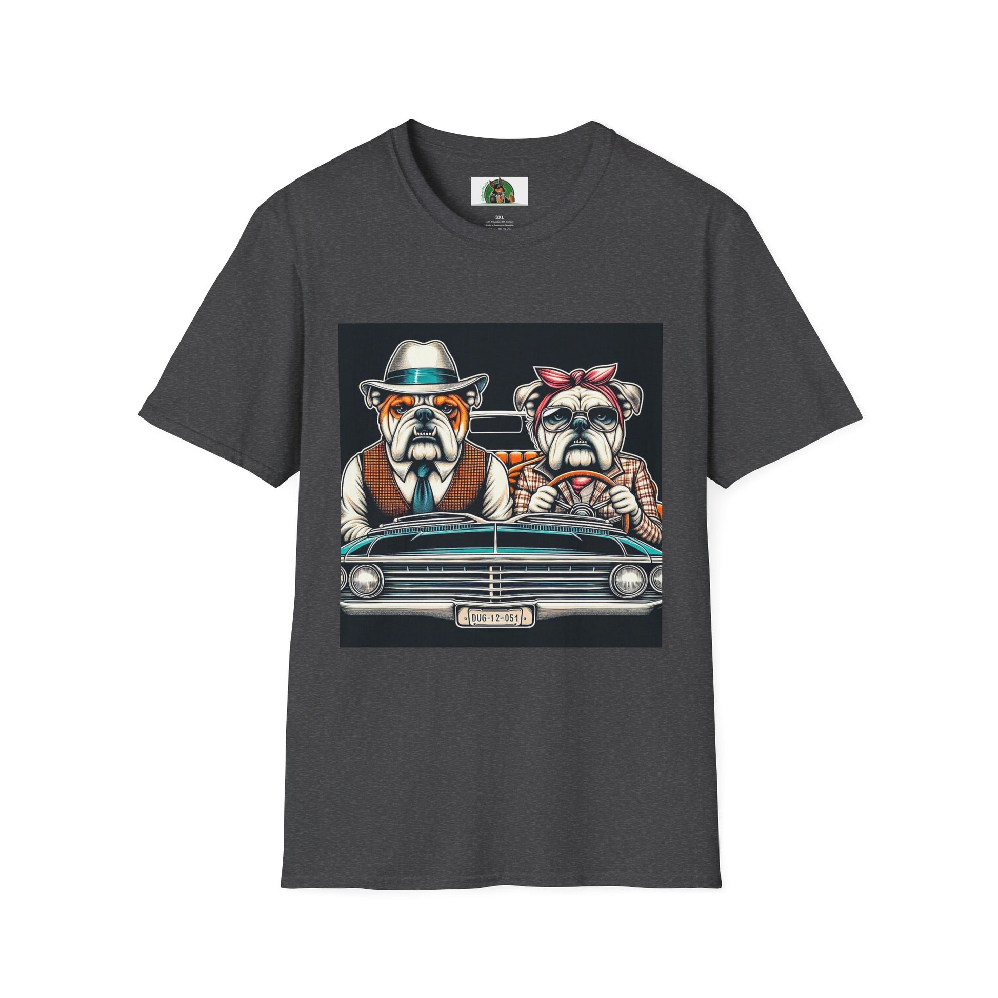 Wacky Bulldog 20s couple t shirt T-Shirt Printify XS Dark Heather
