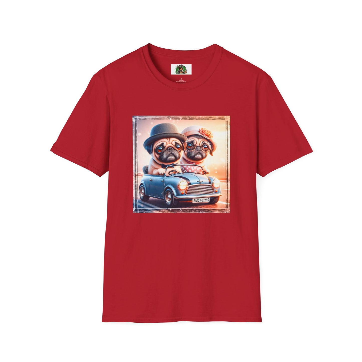 Wacky Pugs T-Shirt Printify S Cherry Red 