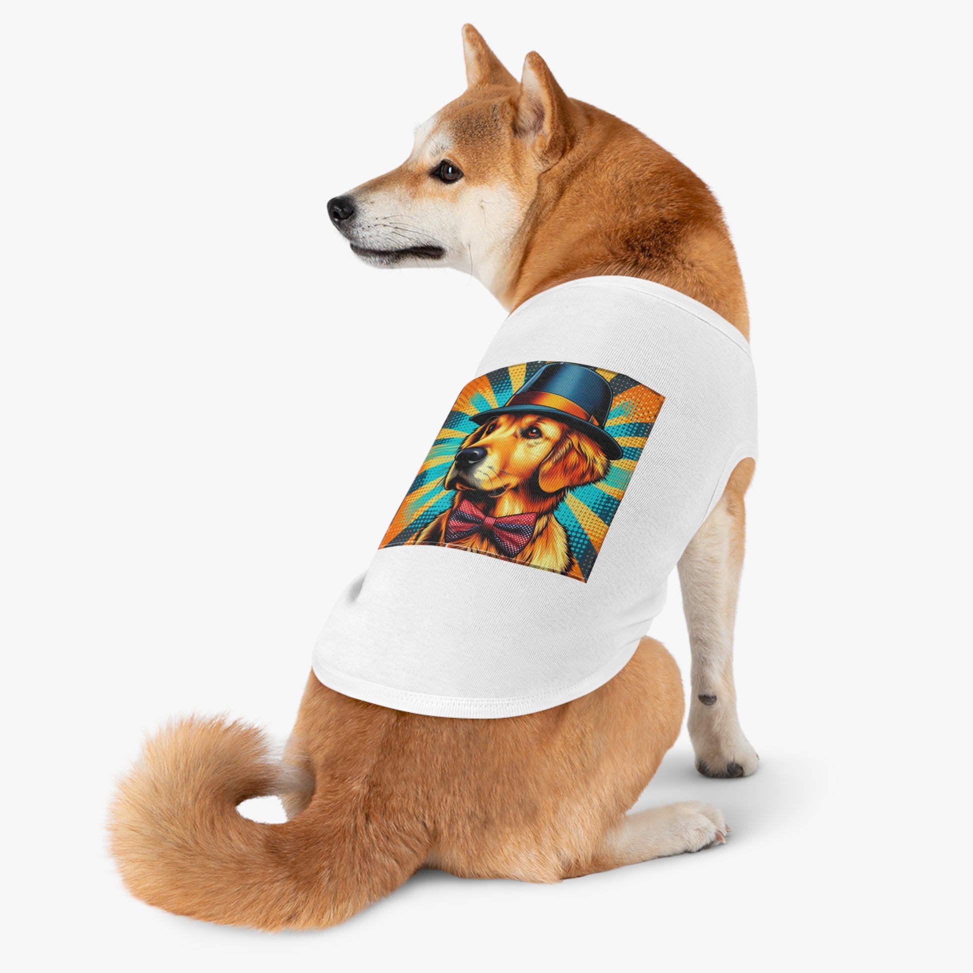 Golden Retriever pet tank top Pets Printify   