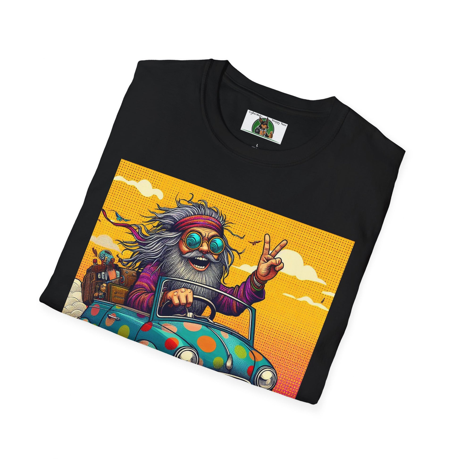 Wacky Dude in a Little Car T-Shirt Printify   