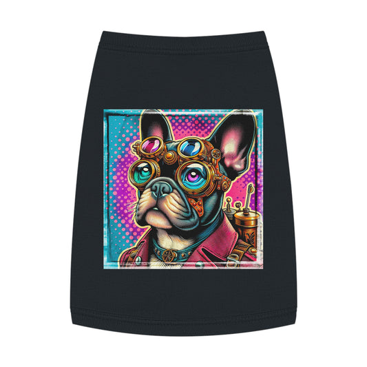 Pet Tank Top French Bulldog colorful steampunk t shirt Pets Printify M Black