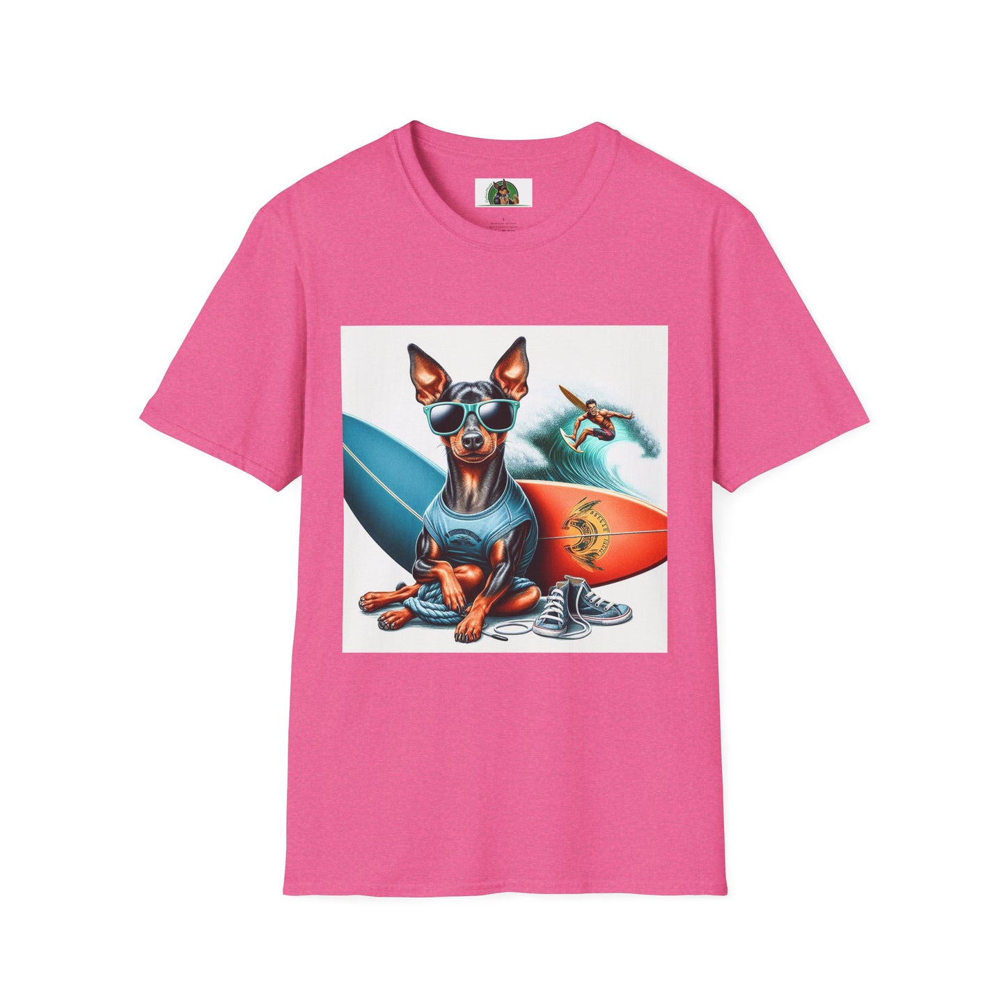 Min Pin T-Shirt T-Shirt Printify S Heather Heliconia 