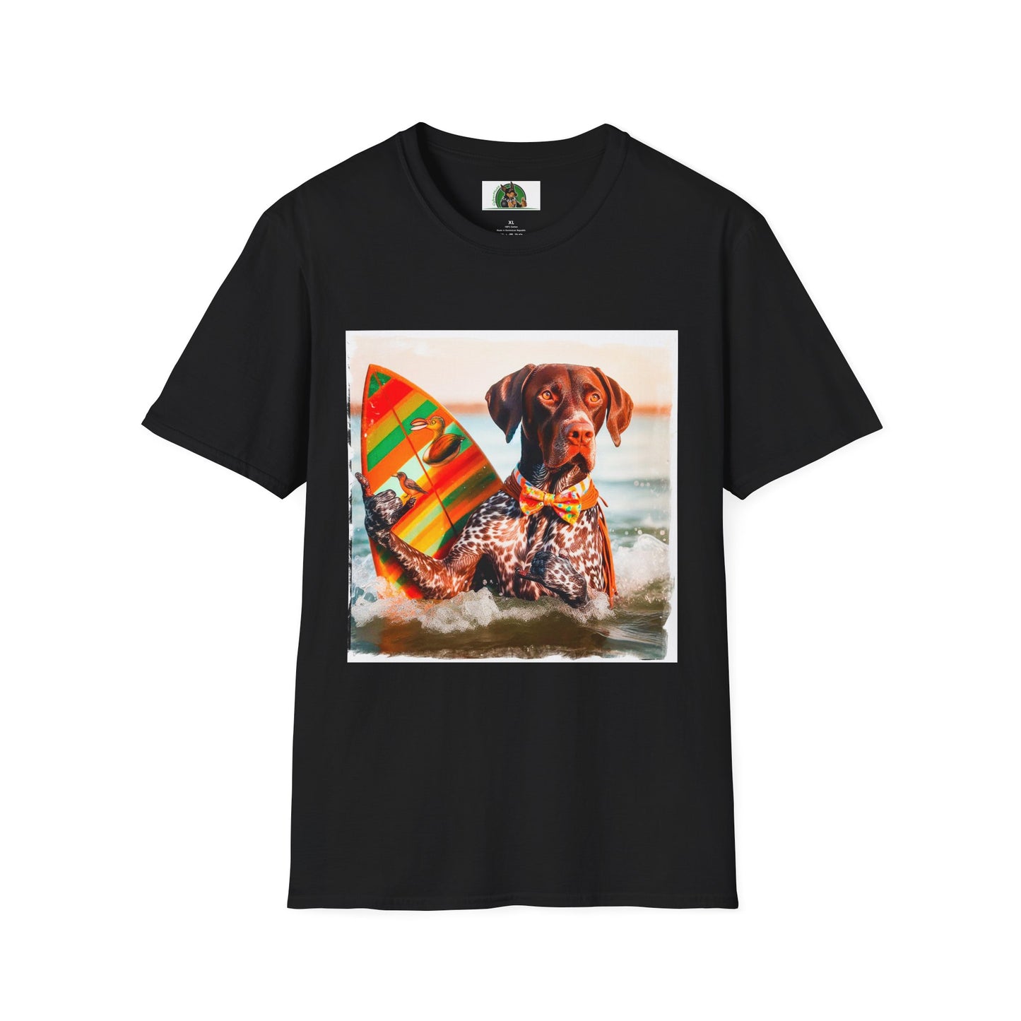 German Shorthaired Pointer Hawaiian vacation t shirt T-Shirt Printify XS Black