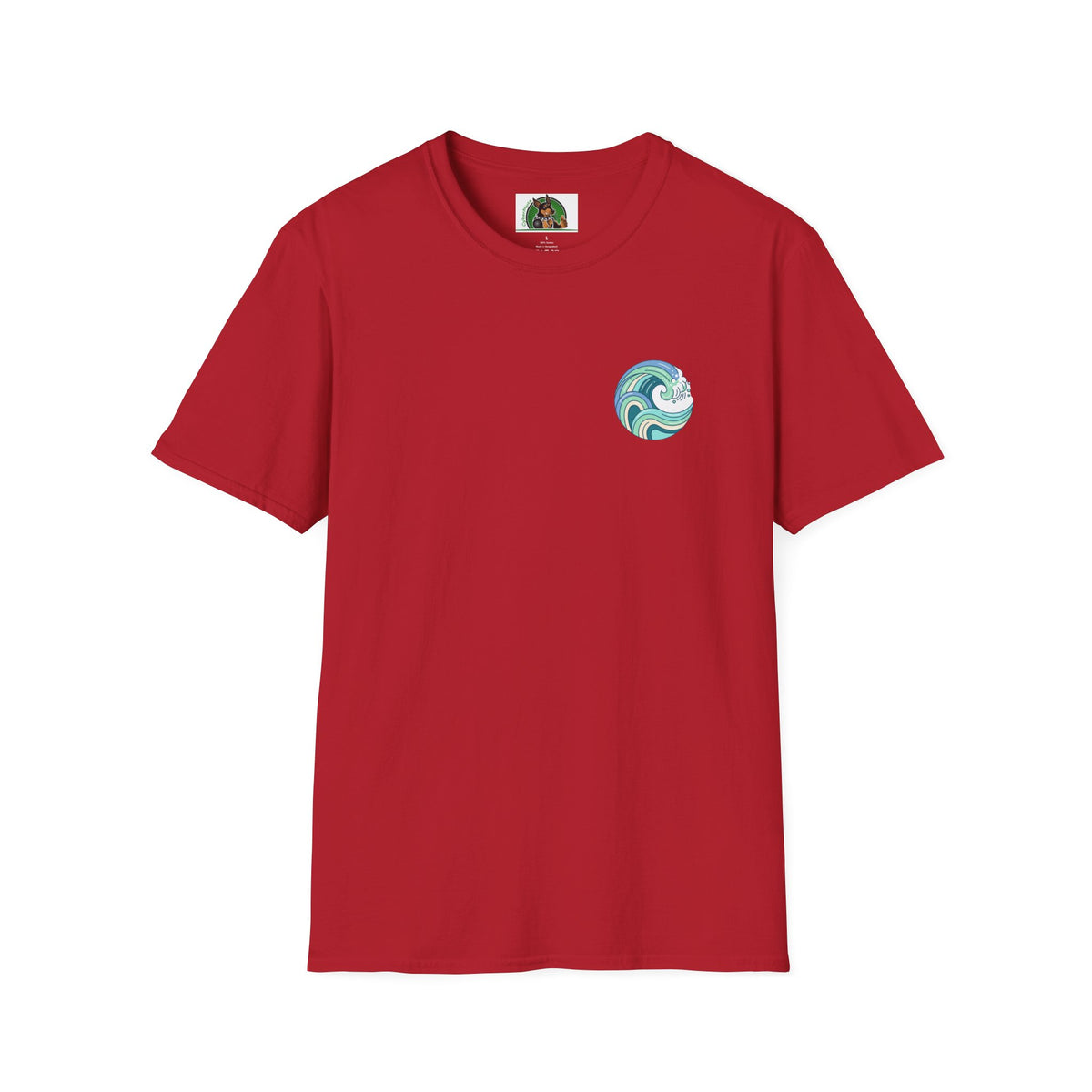 Dalmatian surf day t shirt Back Design