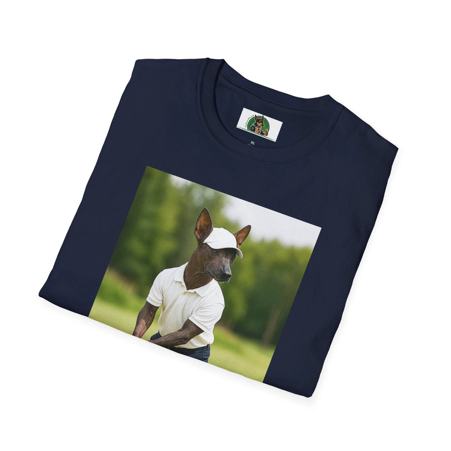 Mexican Hairless Dog Golf Tee — Dog Lover Sports T-Shirt T-Shirt Printify