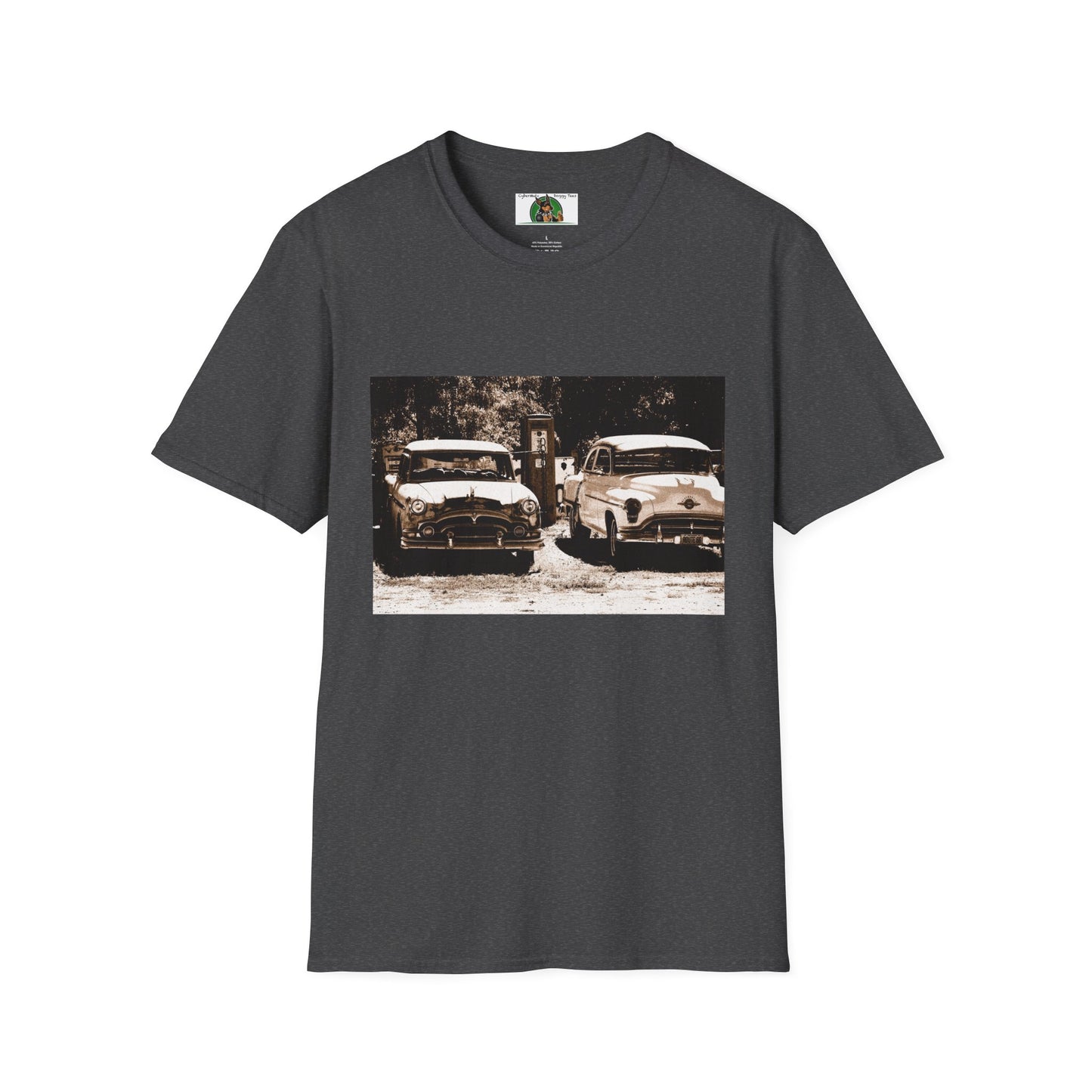 Mis·cel·la·ne·ous Old Cars T-Shirt Printify S Dark Heather 