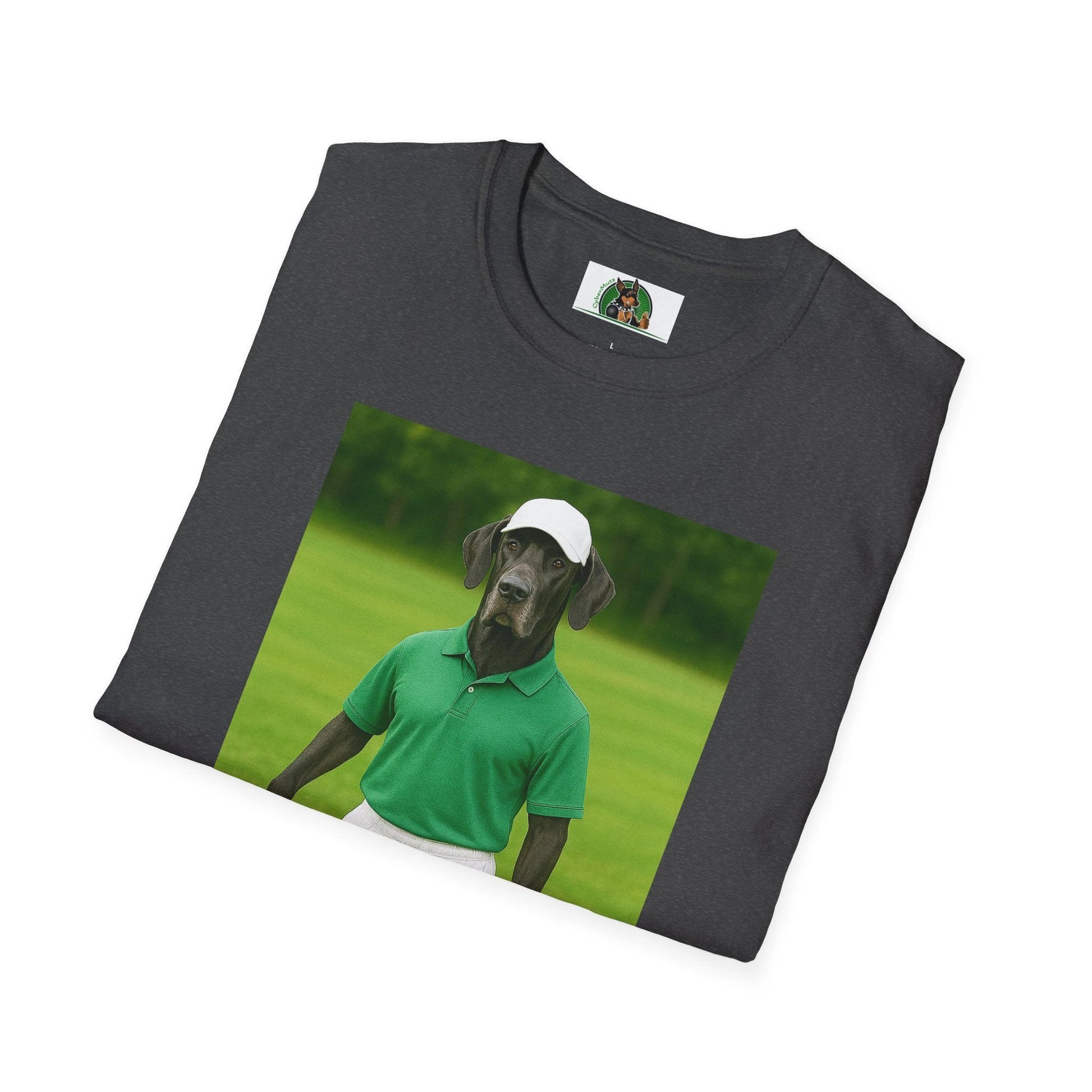 Great Dane Golf T-Shirt — Playing Golf Sports Dog Tee T-Shirt Printify