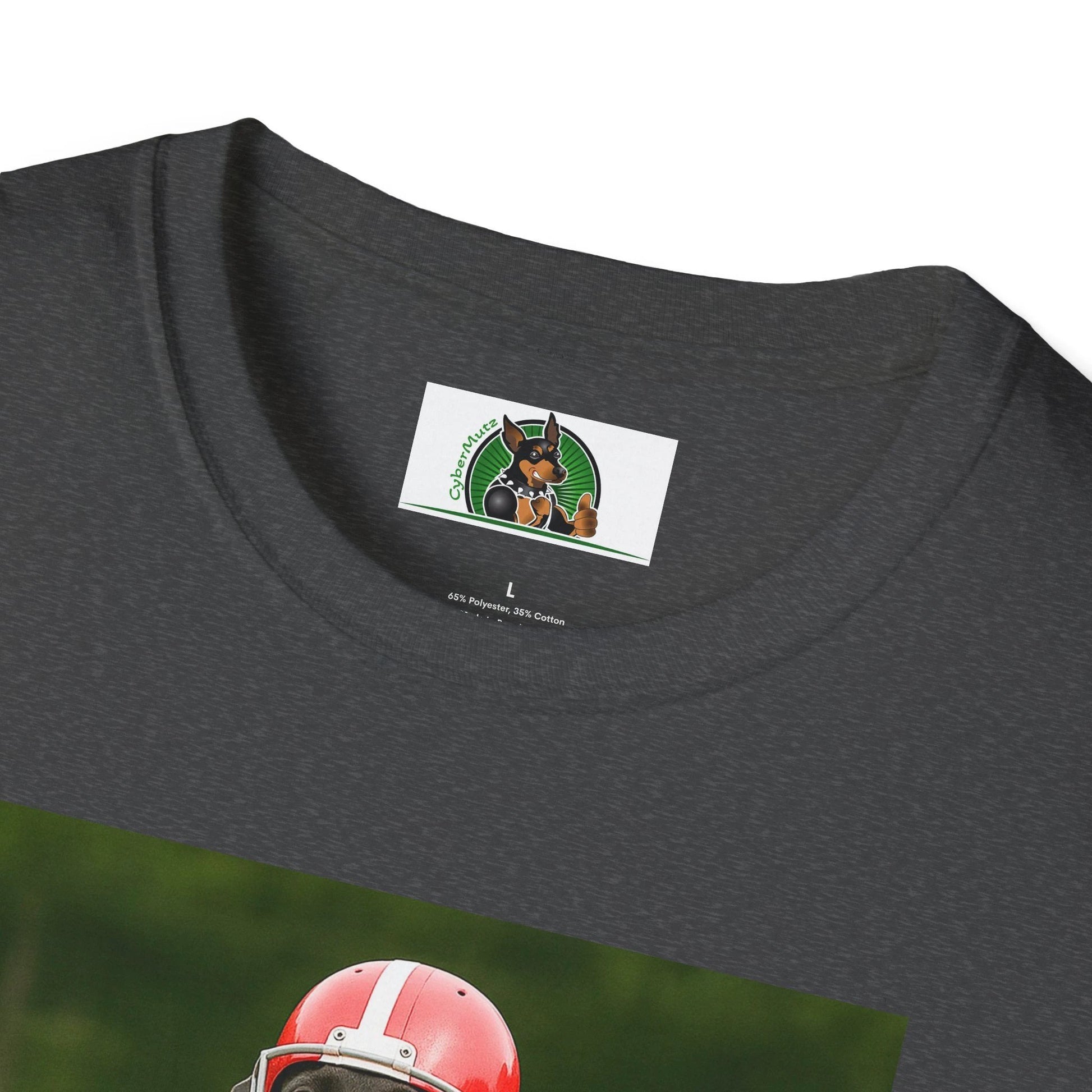 Great Dane Playing Football T-Shirt — Sports Dog Tee T-Shirt Printify