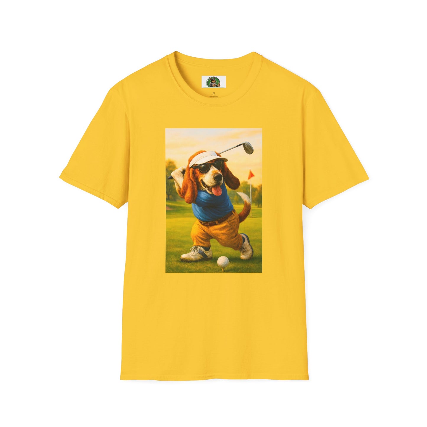 Sports Bassett Hound Dog Golf Unisex T-Shirt T-Shirt Printify Daisy S
