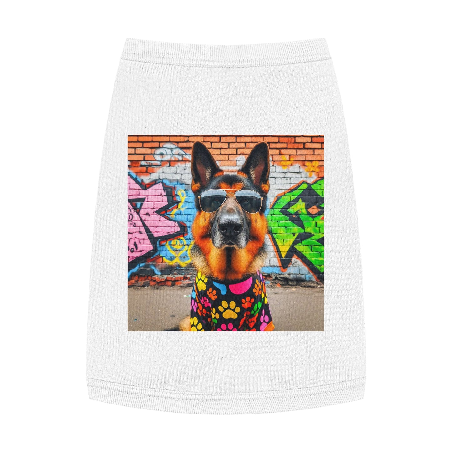 Pet Tank Top German Shepherd Pets Printify M White 