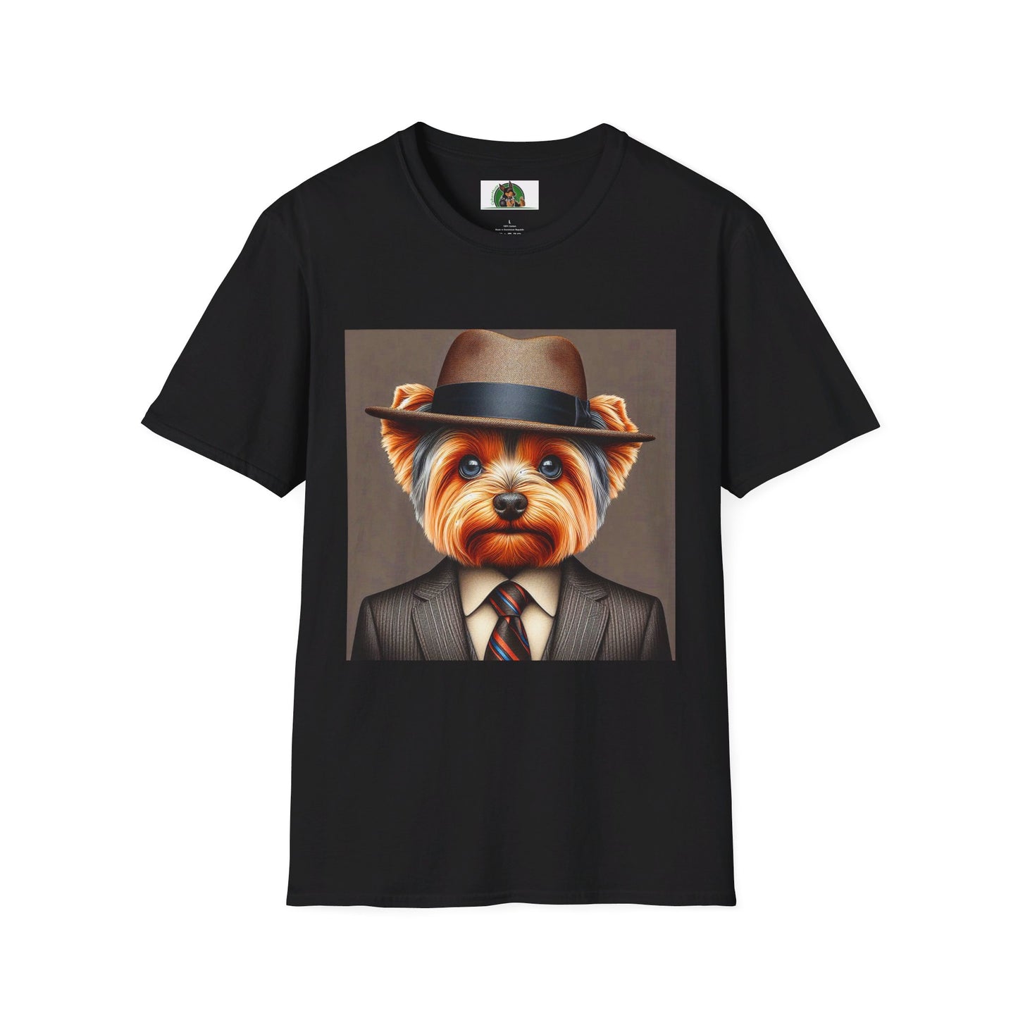 Yorkie T-Shirt Printify S Black 