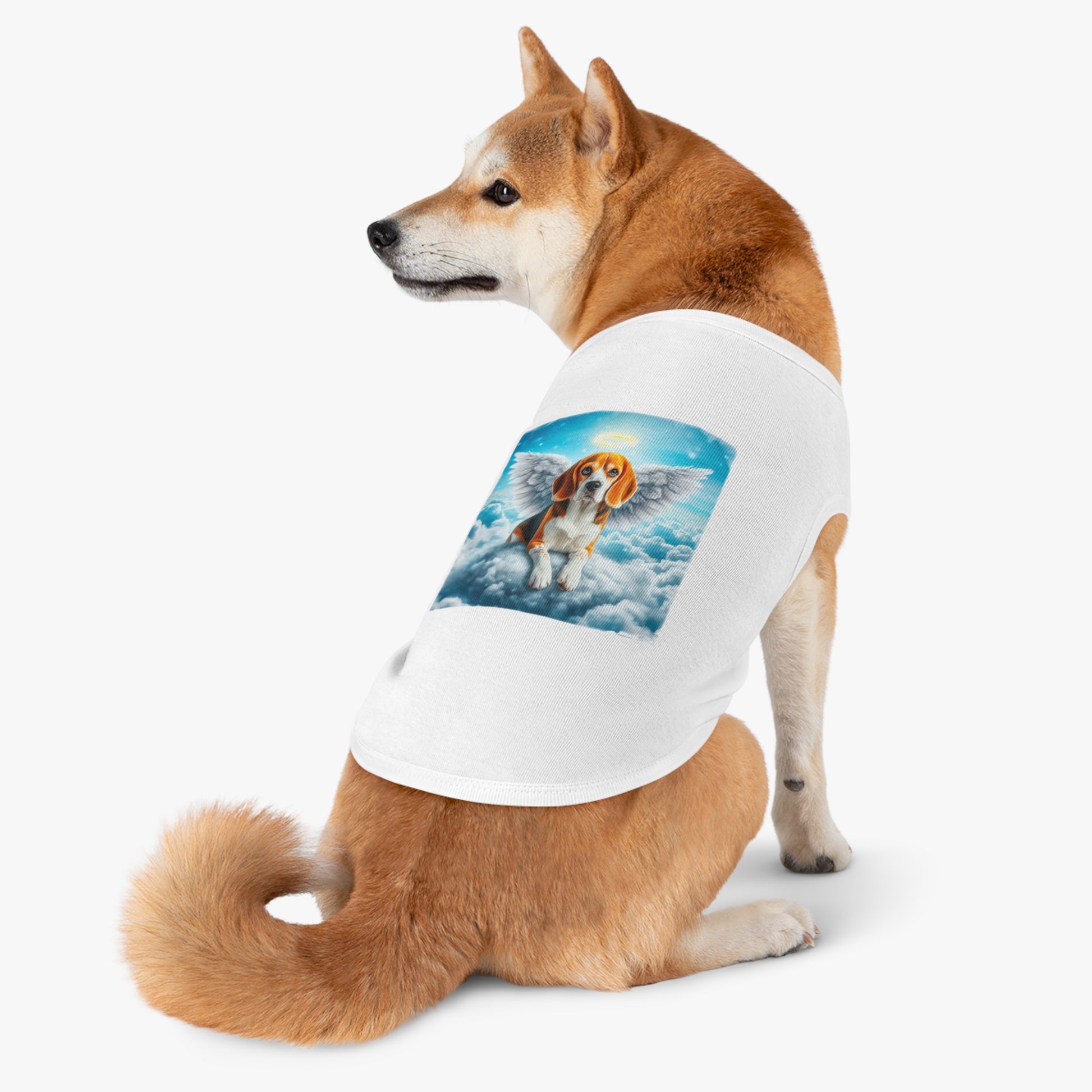 Pet Tank Top Beagle Angel Pets Printify   