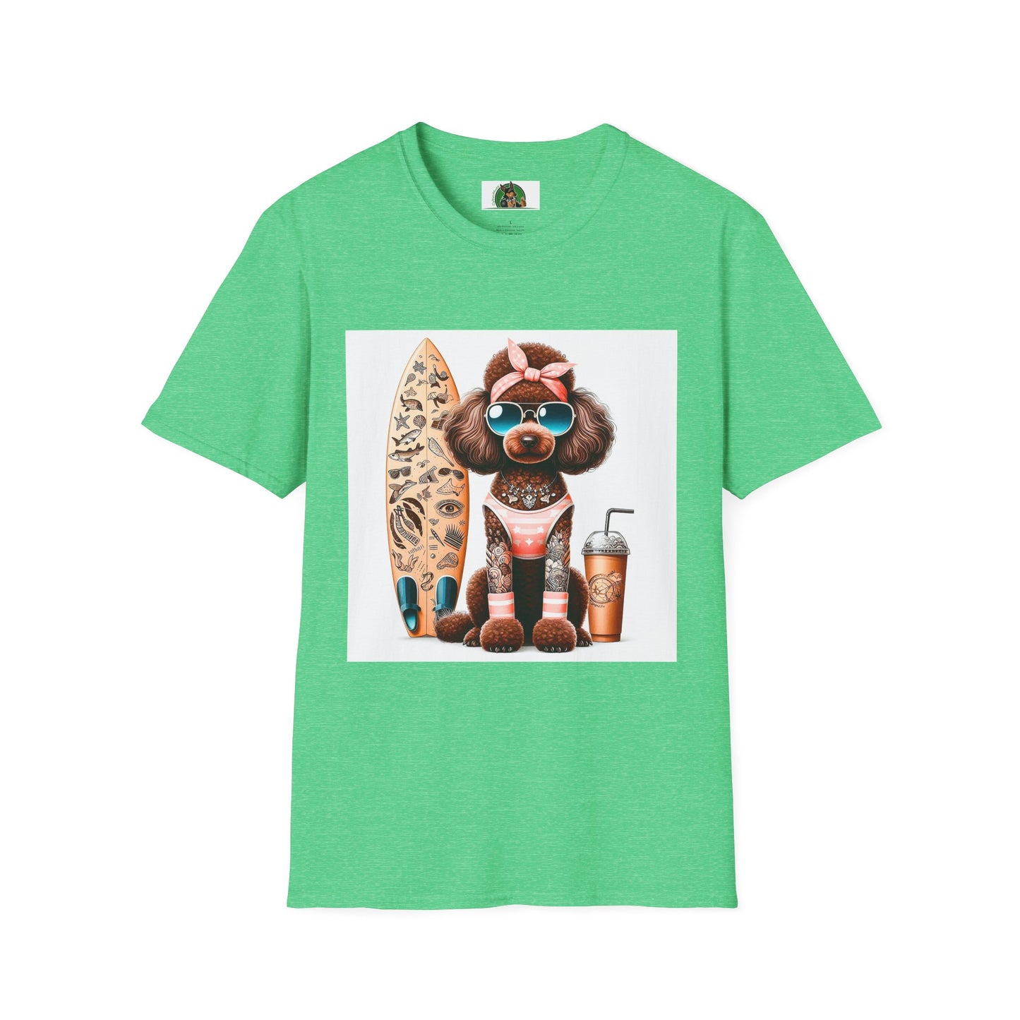 Poodle T-Shirt Printify S Heather Irish Green