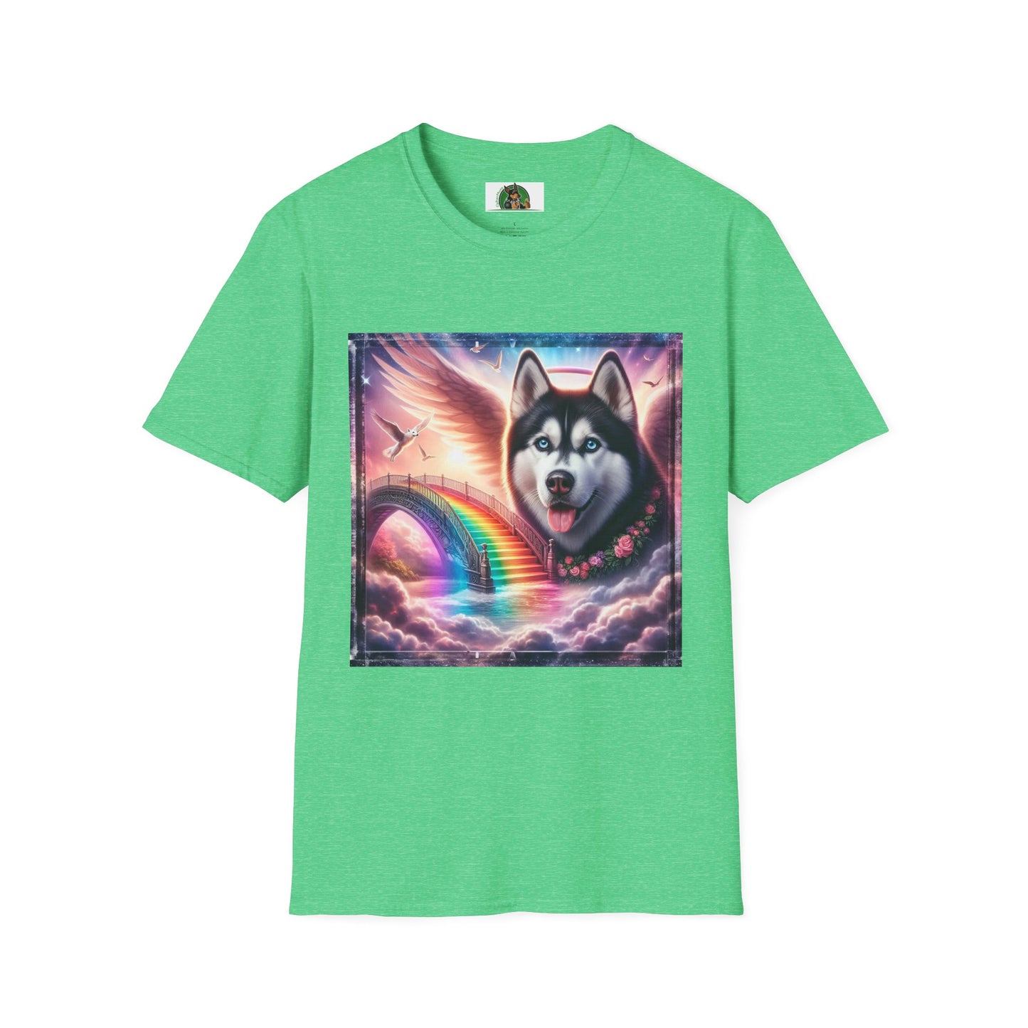 Husky T-Shirt Printify S Heather Irish Green 