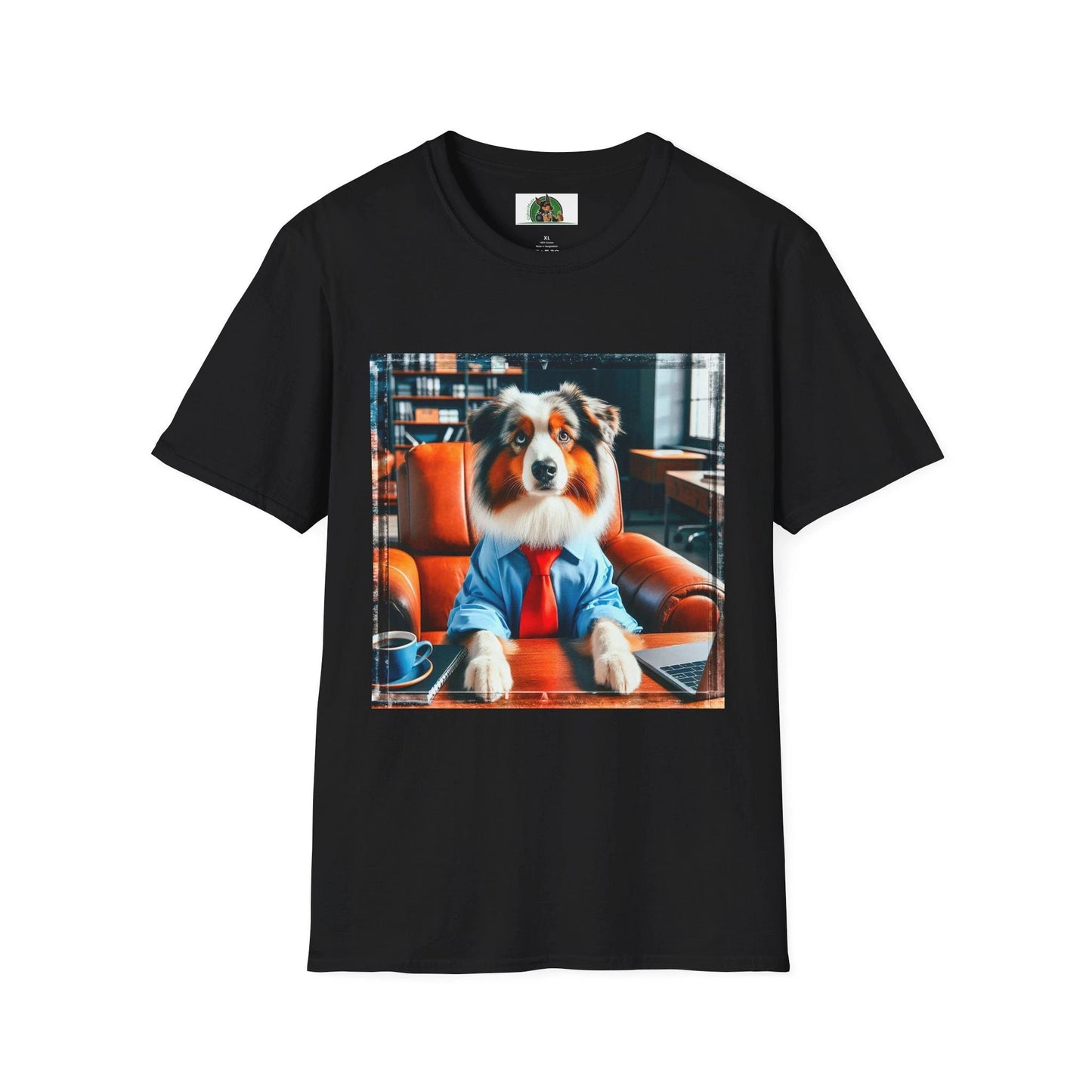 Australian Shepherd Boss Dog T-Shirt Printify XS Black
