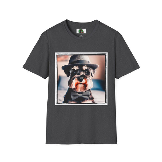 Schnauzer T-Shirt with Miniature Schnauzer Design T-Shirt Printify XS Dark Heather 