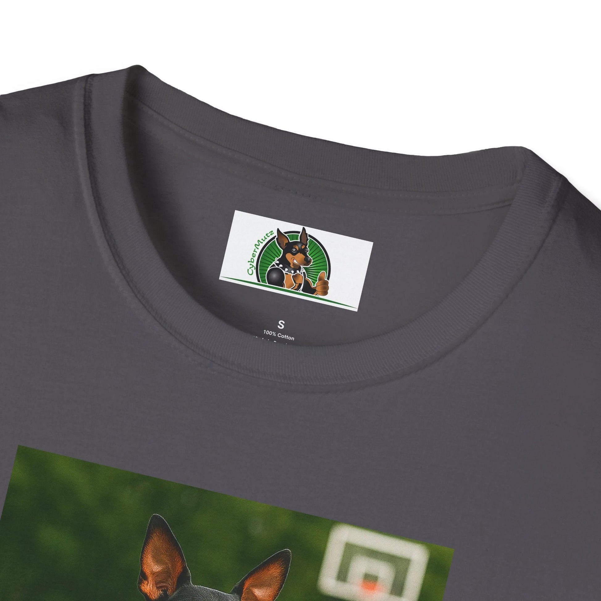 Miniature Pinscher (Min Pin) Basketball T-Shirt — Dog Lover Sports Tee T-Shirt Printify