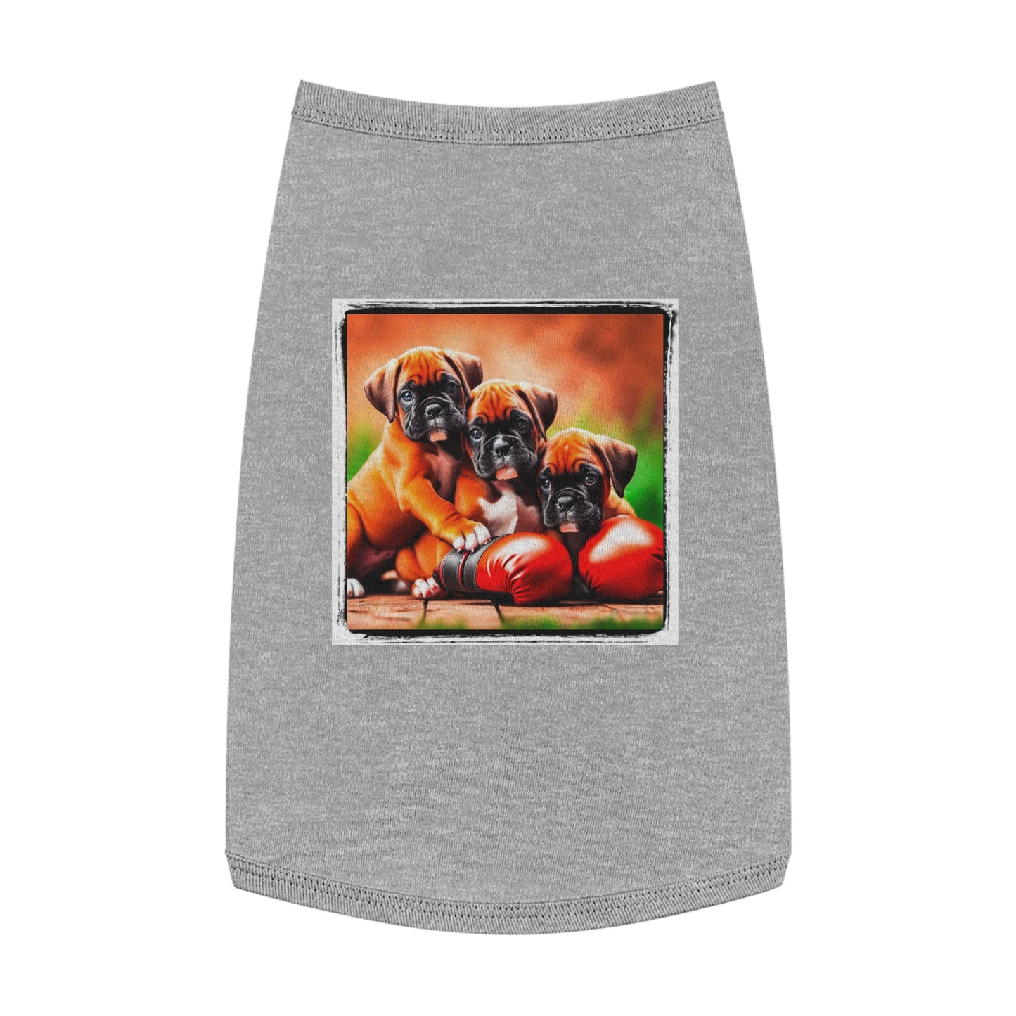 Pet Tank Top Boxer Puppies Pets Printify L Heather 