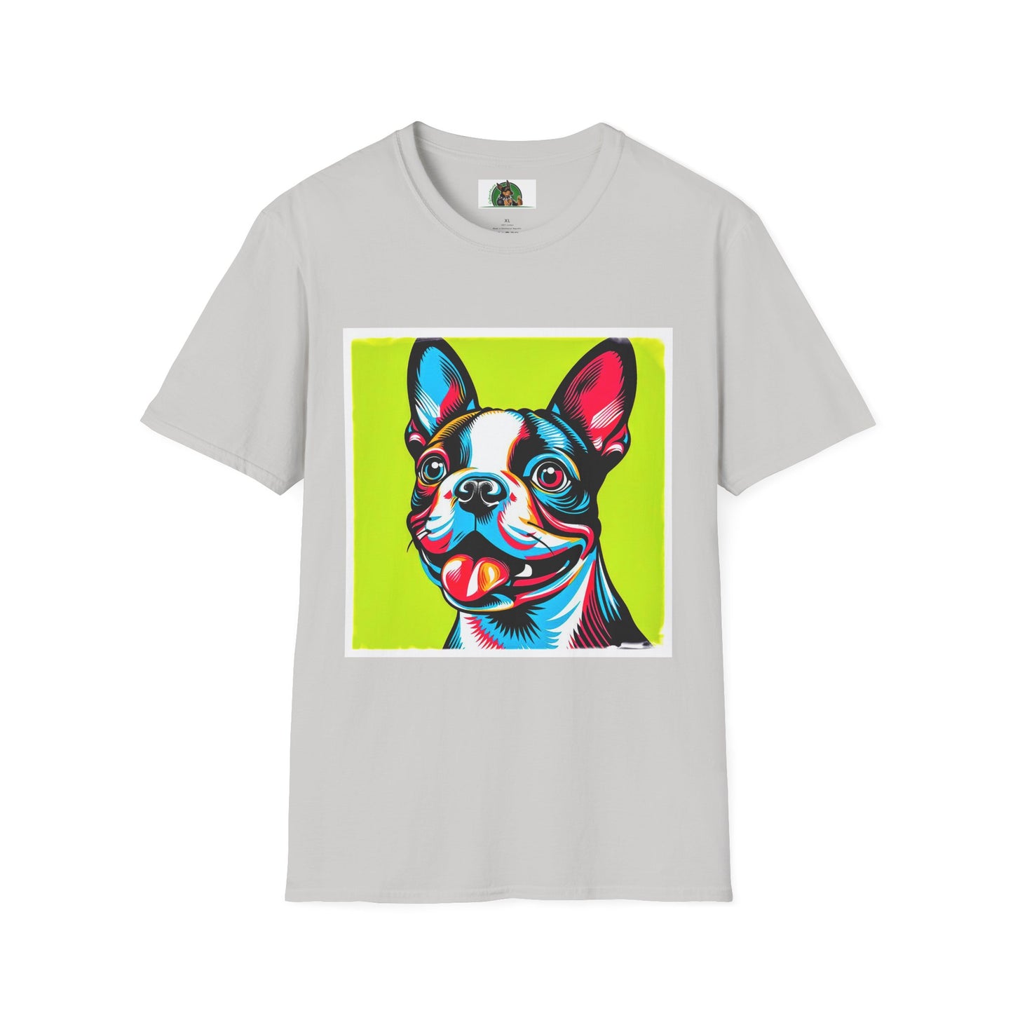 Boston Terrier T-Shirt Printify S Ice Grey 