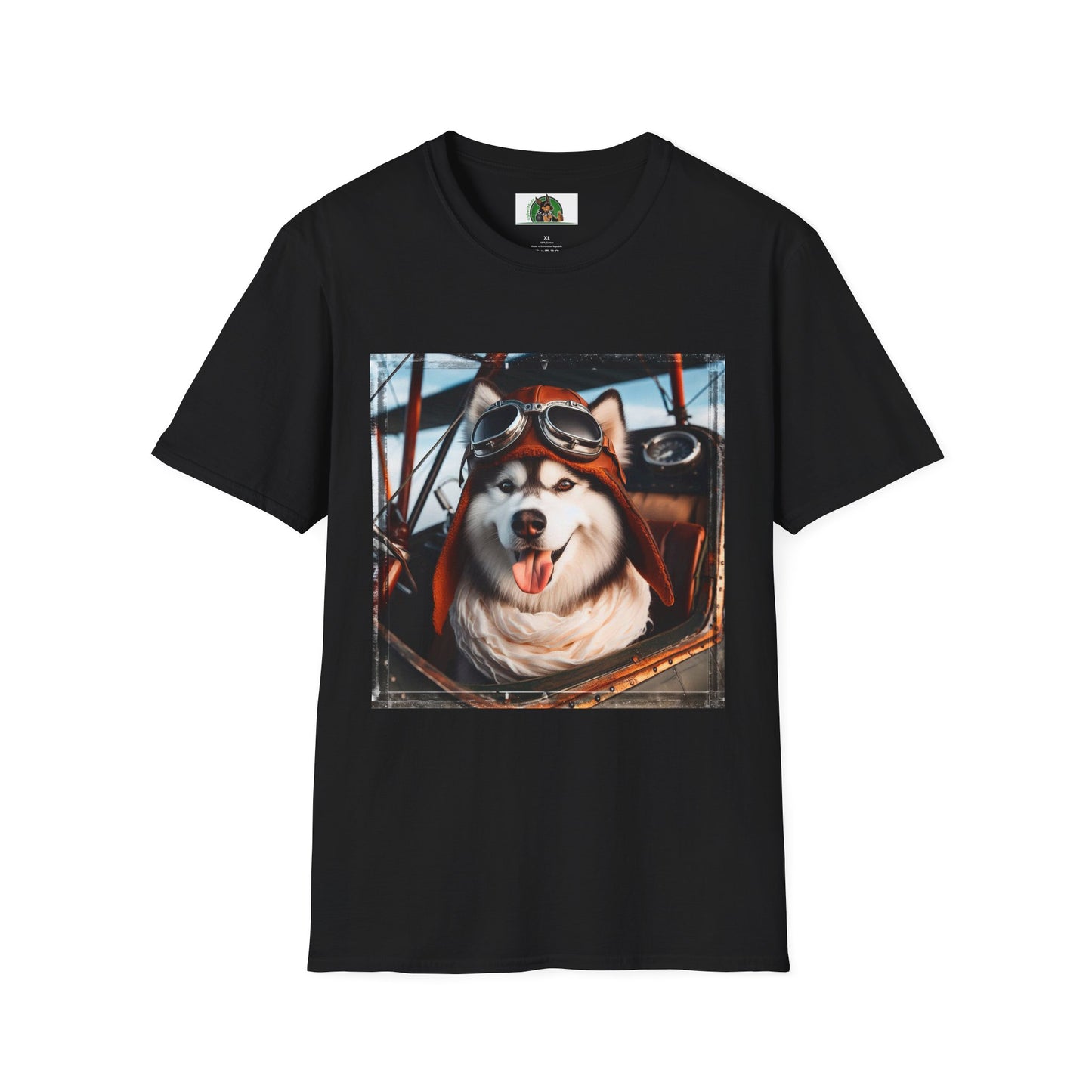 Husky T-Shirt Printify XS Black