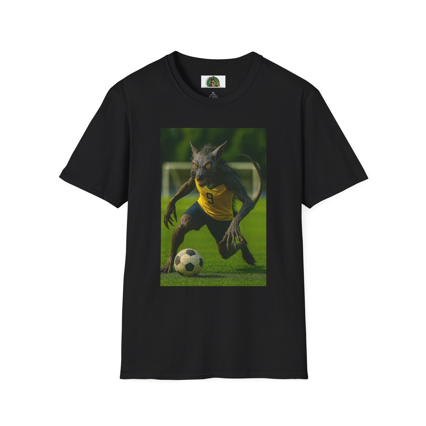 Chupacabra Soccer T-Shirt Sports T-Shirt Printify Black XS