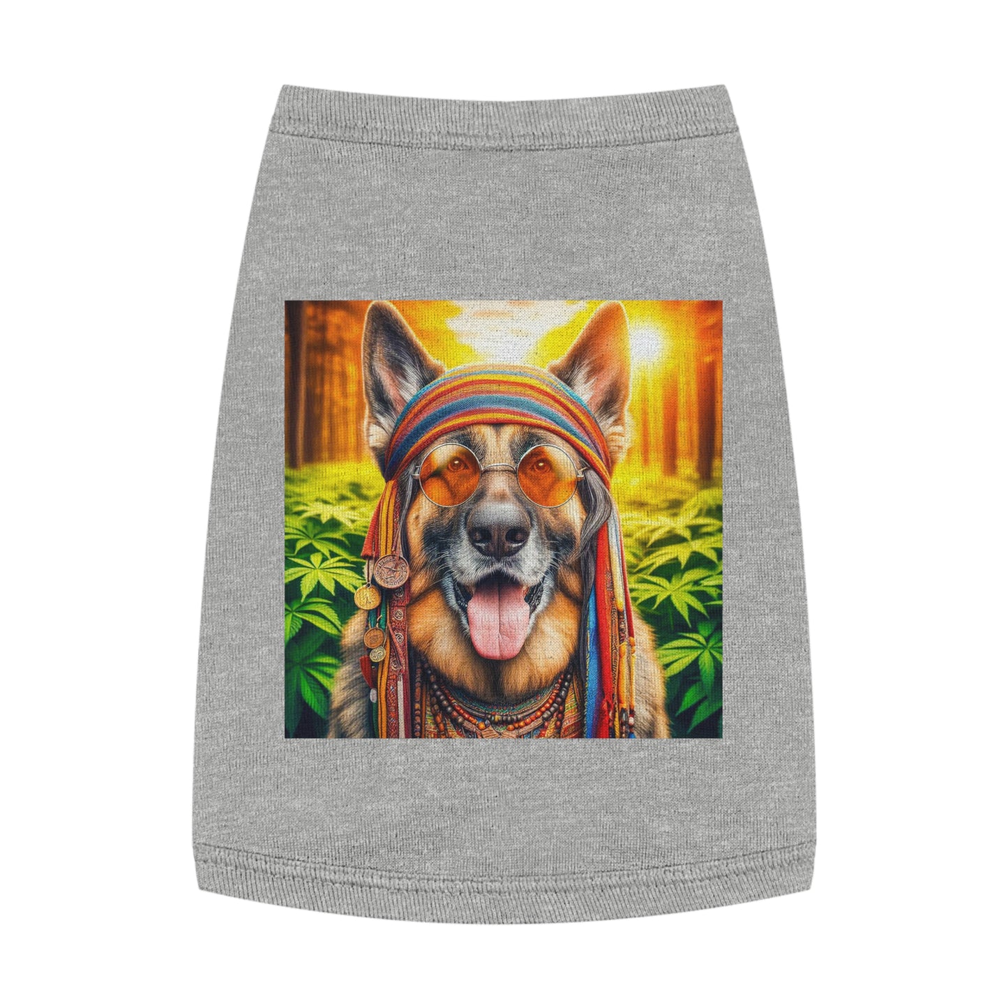 Pet Tank Top German Shepherd Pets Printify M Heather 