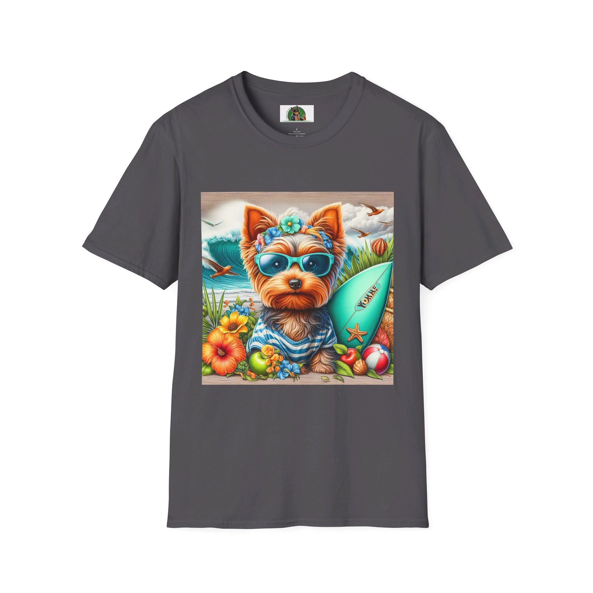 Yorkie T-Shirt Printify S Charcoal 