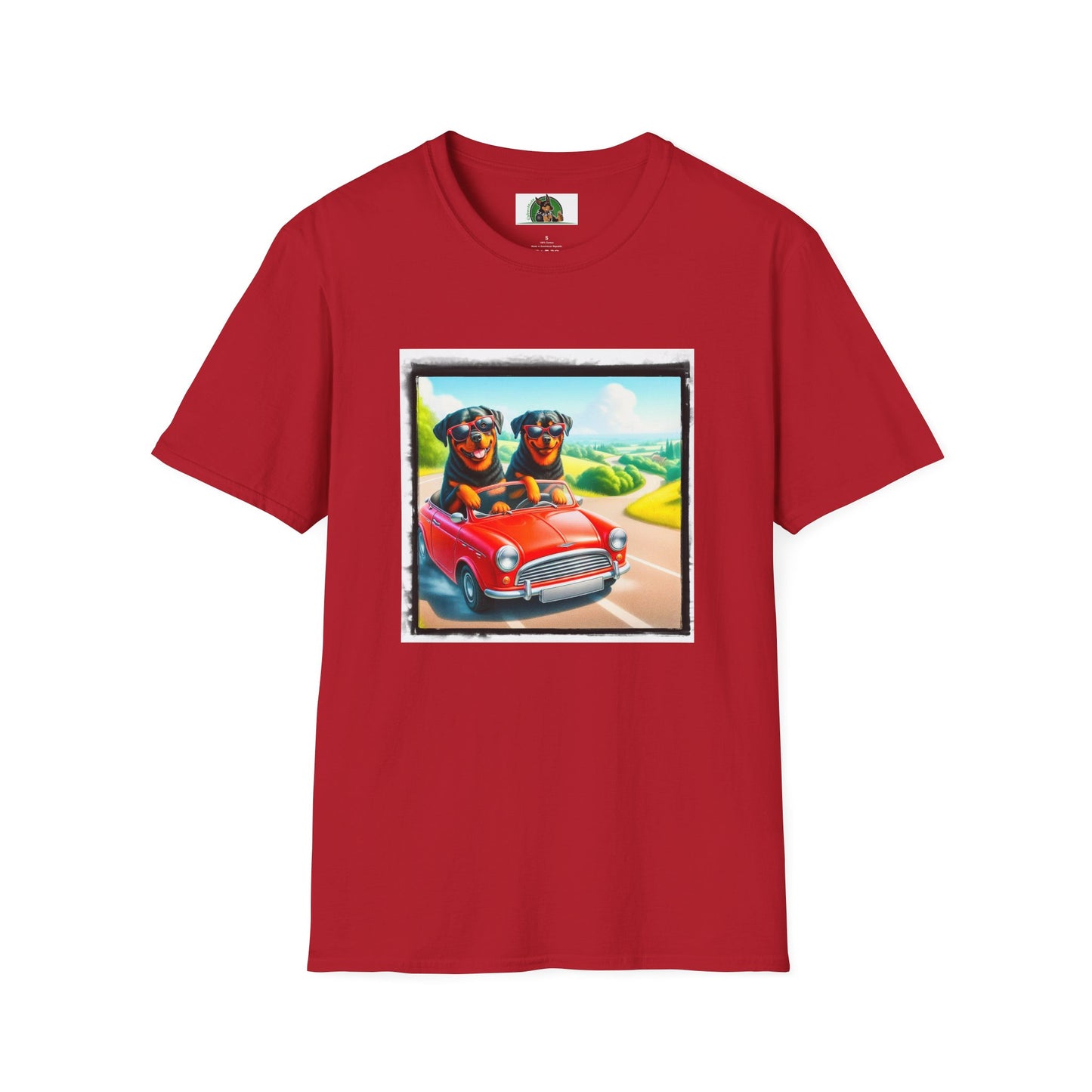 Wacky Rottweiler T-Shirt Printify S Cherry Red 