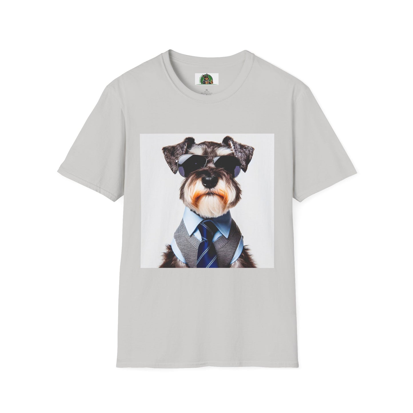 Schnauzer T-Shirt with Miniature Schnauzer Design T-Shirt Printify S Ice Grey 