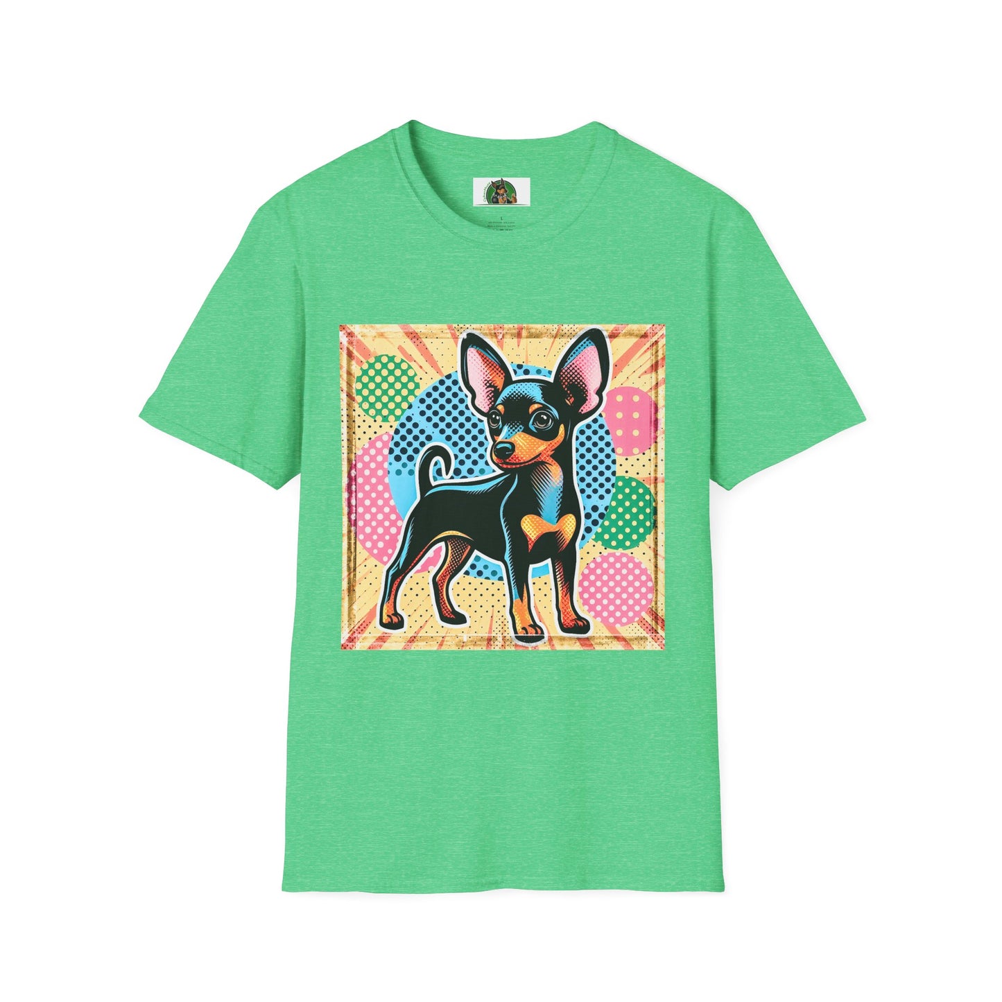 Min Pin T-Shirt T-Shirt Printify S Heather Irish Green 