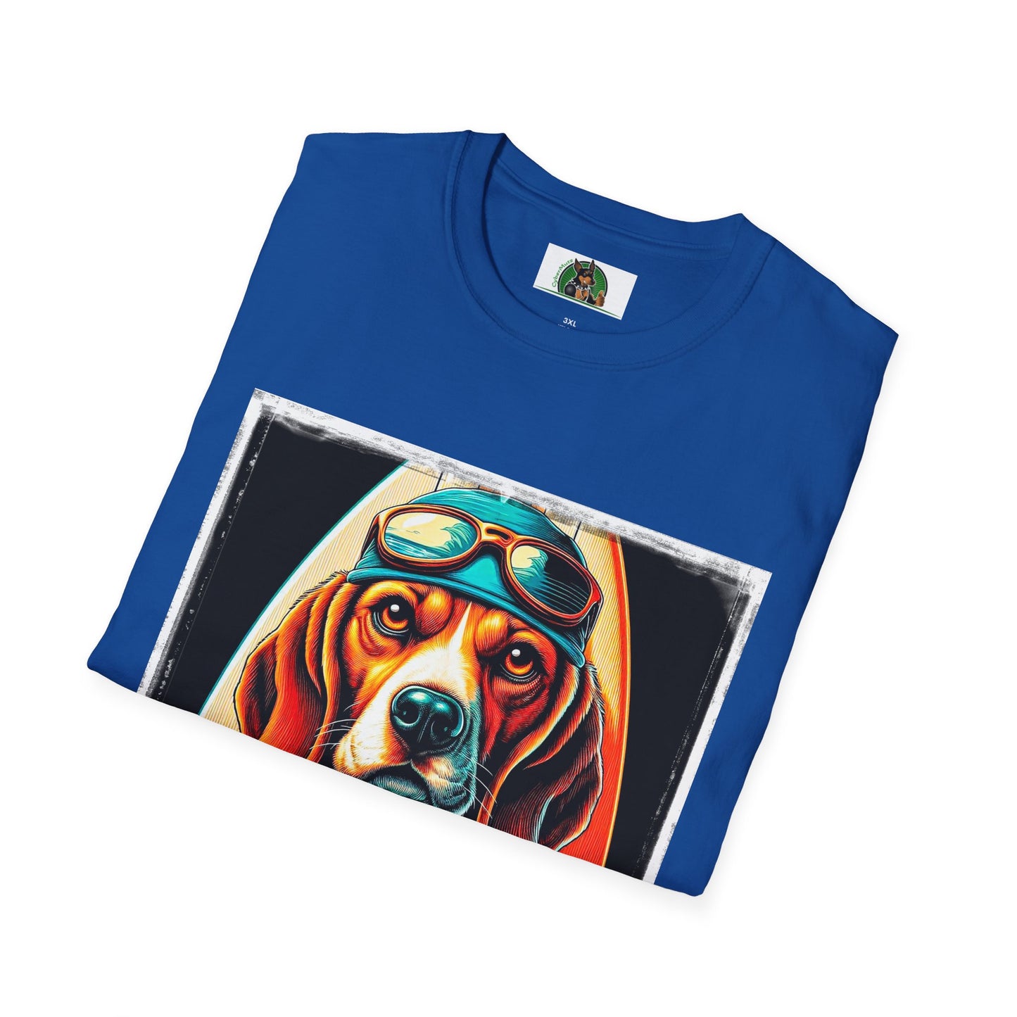 Beagle Muscle Surfer Dog T-Shirt Printify   