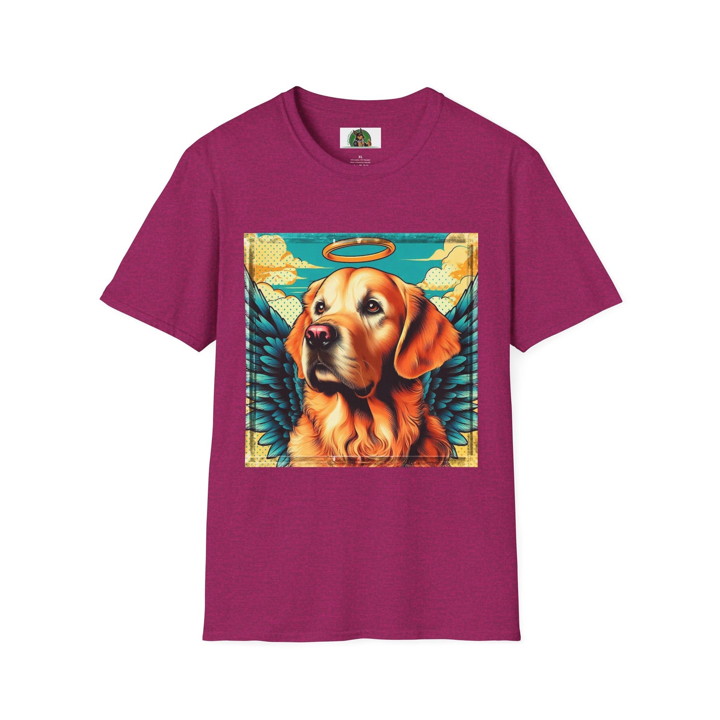Golden Retriever pretty Angel shirt T-Shirt Printify S Antique Heliconia