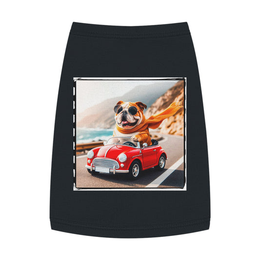 Wacky Pet Tank Top Bulldog fun in the sun t shirt Pets Printify M Black