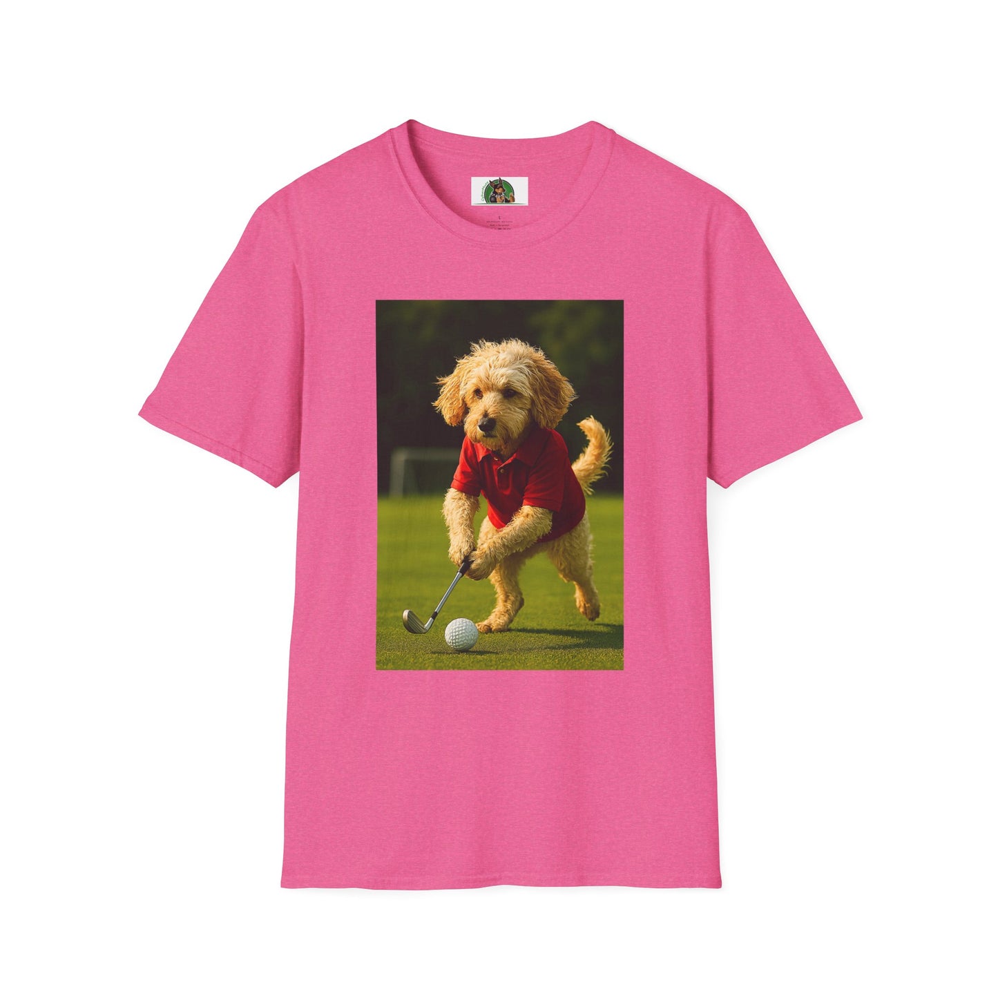 Sports Cockerpoo Golf T-Shirt T-Shirt Printify Heather Heliconia S
