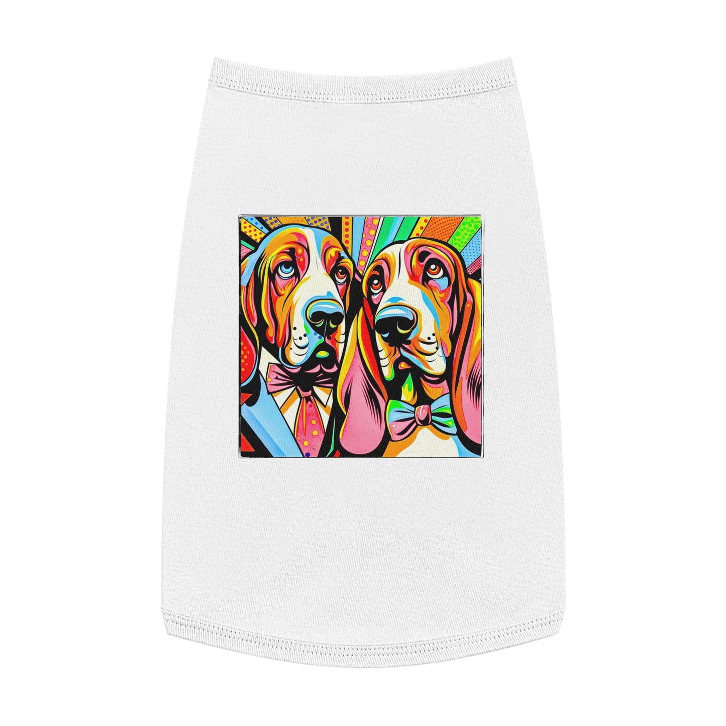 Pet Tank Top Basset Hound Pets Printify L White