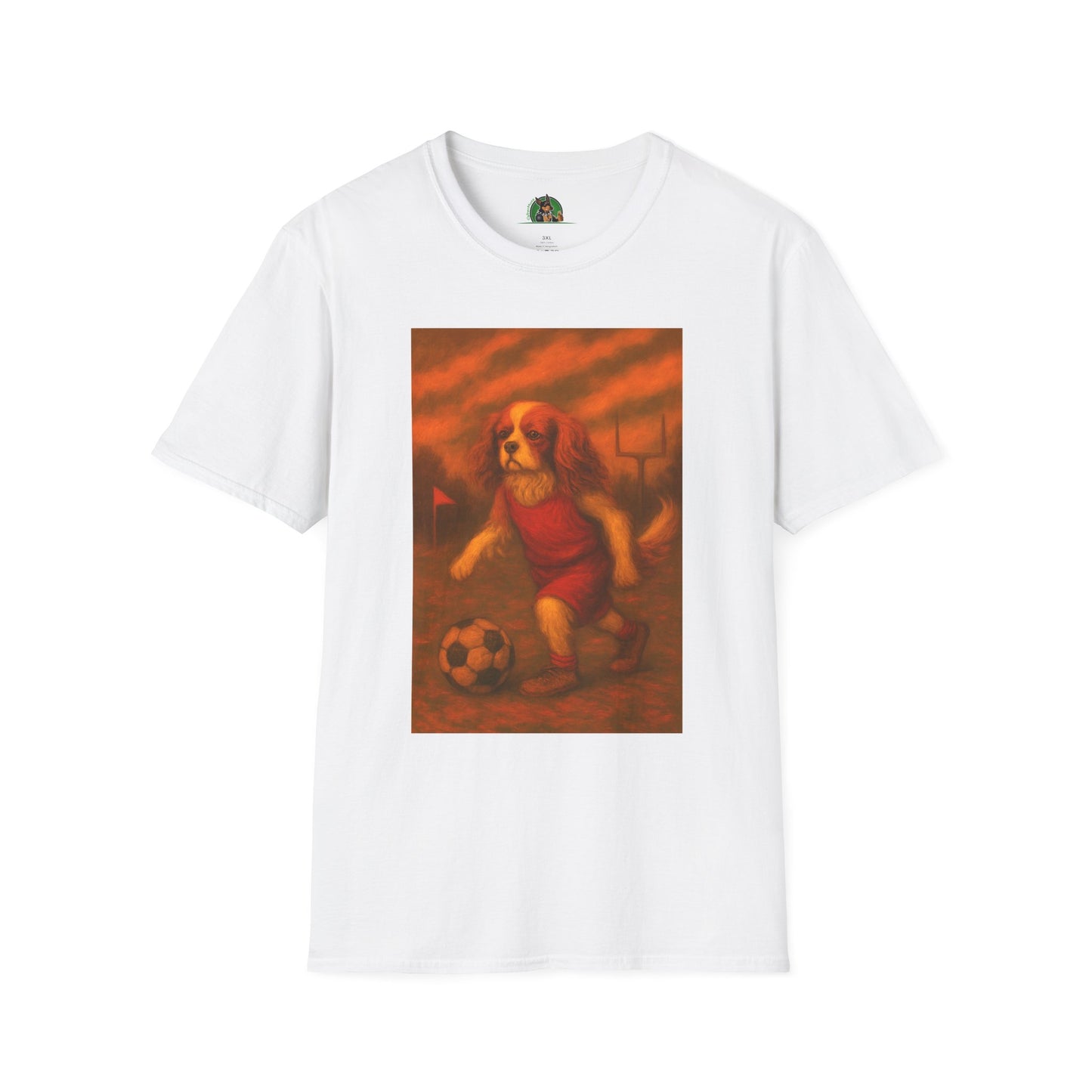 King Charles Soccer T-Shirt Sports T-Shirt Printify White XS