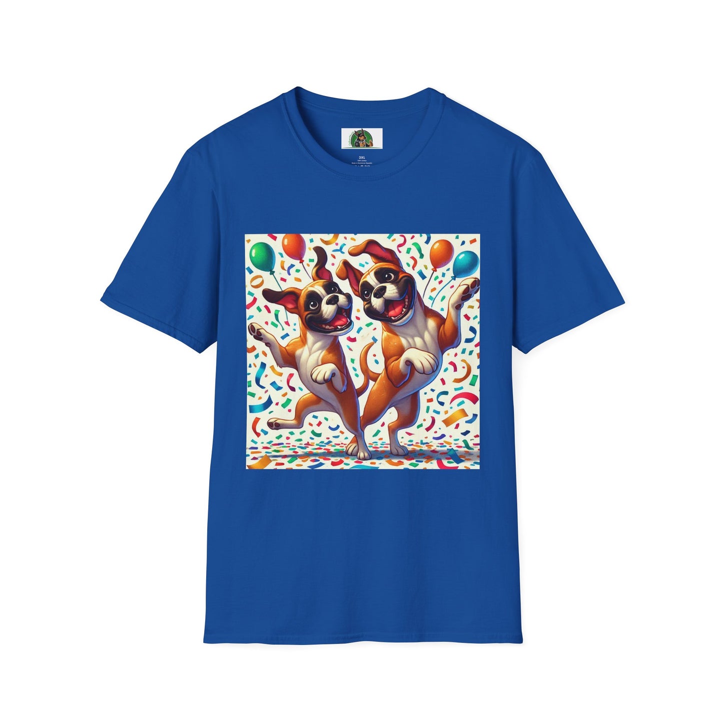 Boxer Dancing Dog T-Shirt - Fun and Playful Unisex Tee T-Shirt Printify XS Royal