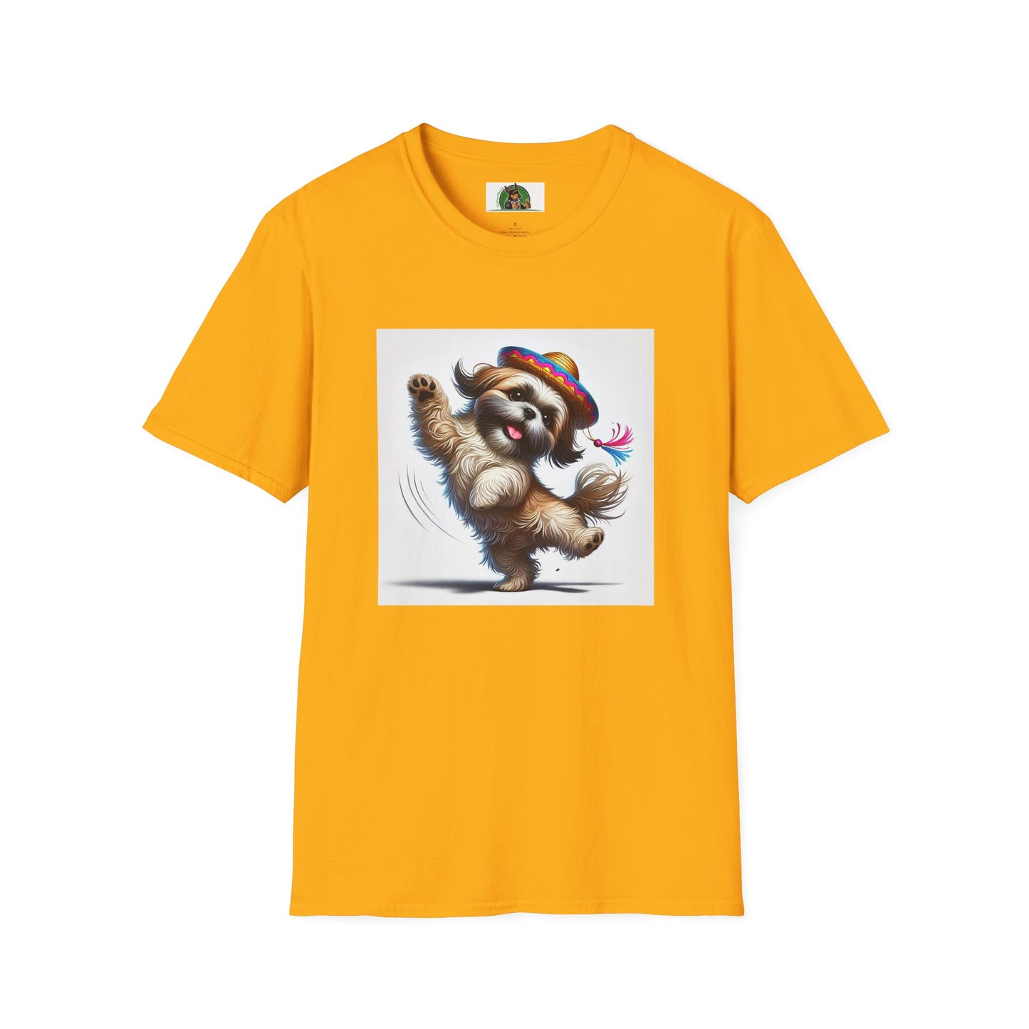 Dancing Shih Tzu T-Shirt T-Shirt Printify S Gold