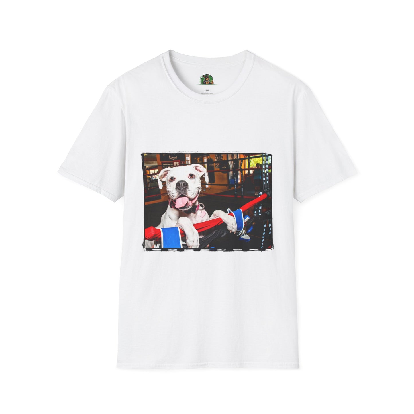 Boxer Dog In Boxing Ring Shirt T-Shirt Printify XS White 