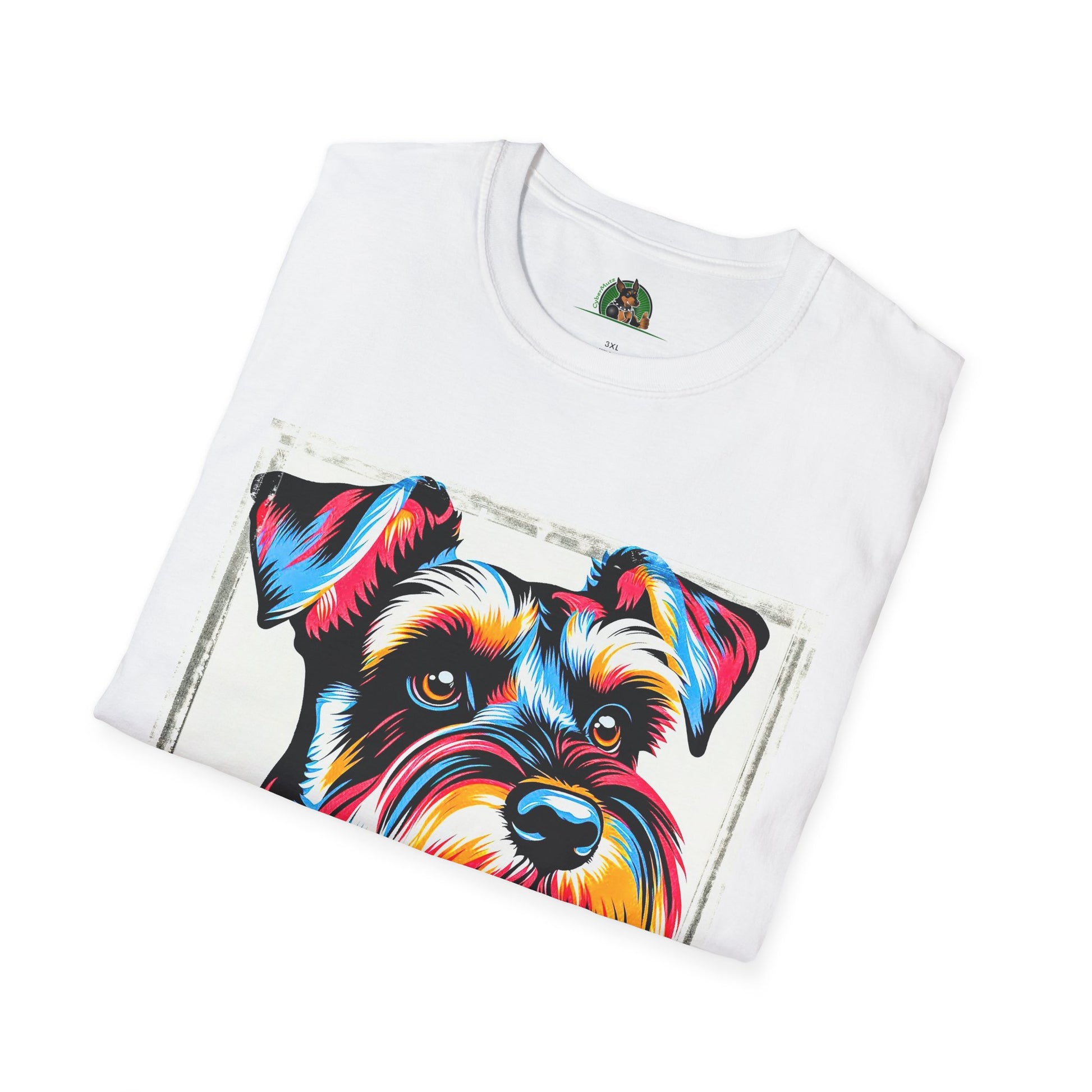 Schnauzer T-Shirt with Miniature Schnauzer Design T-Shirt Printify   