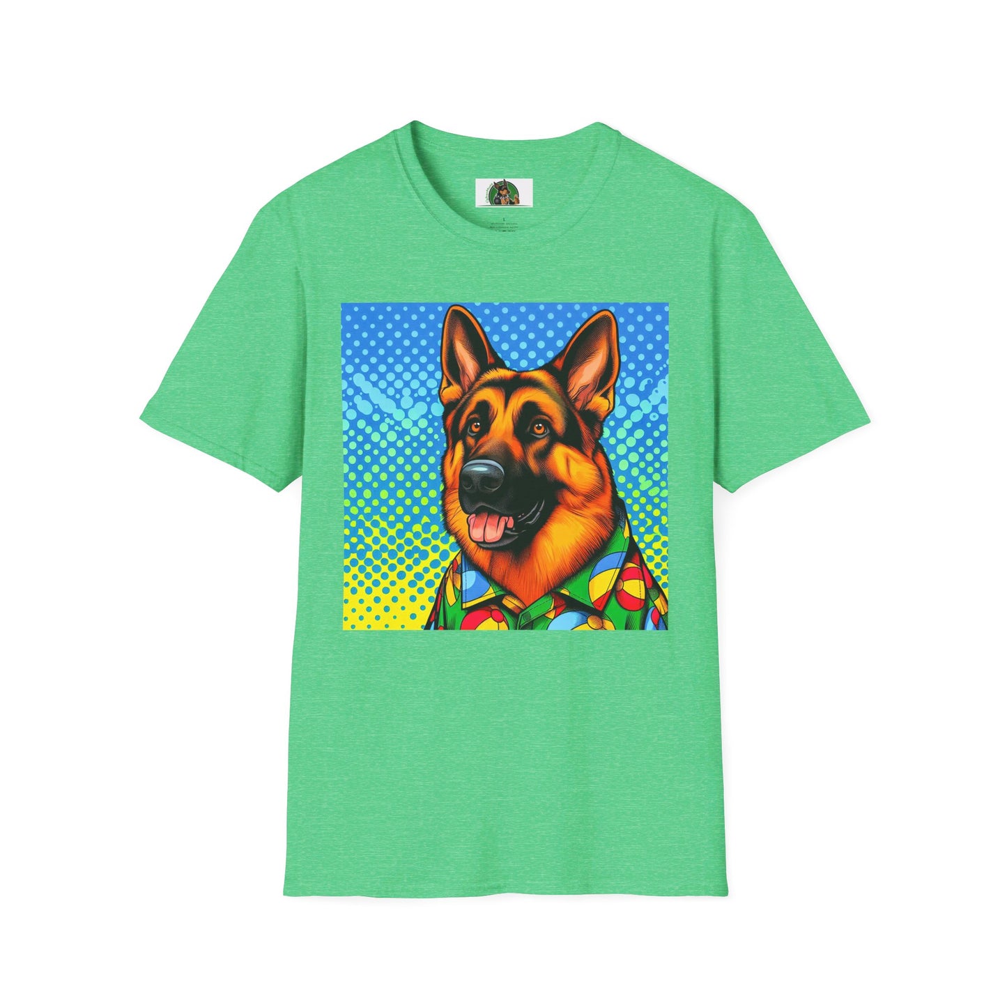 German Shepherd T-Shirt Printify Heather Irish Green S 