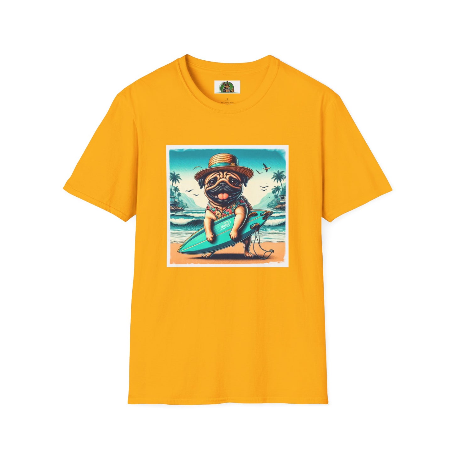 Pugs T-Shirt Printify S Gold 