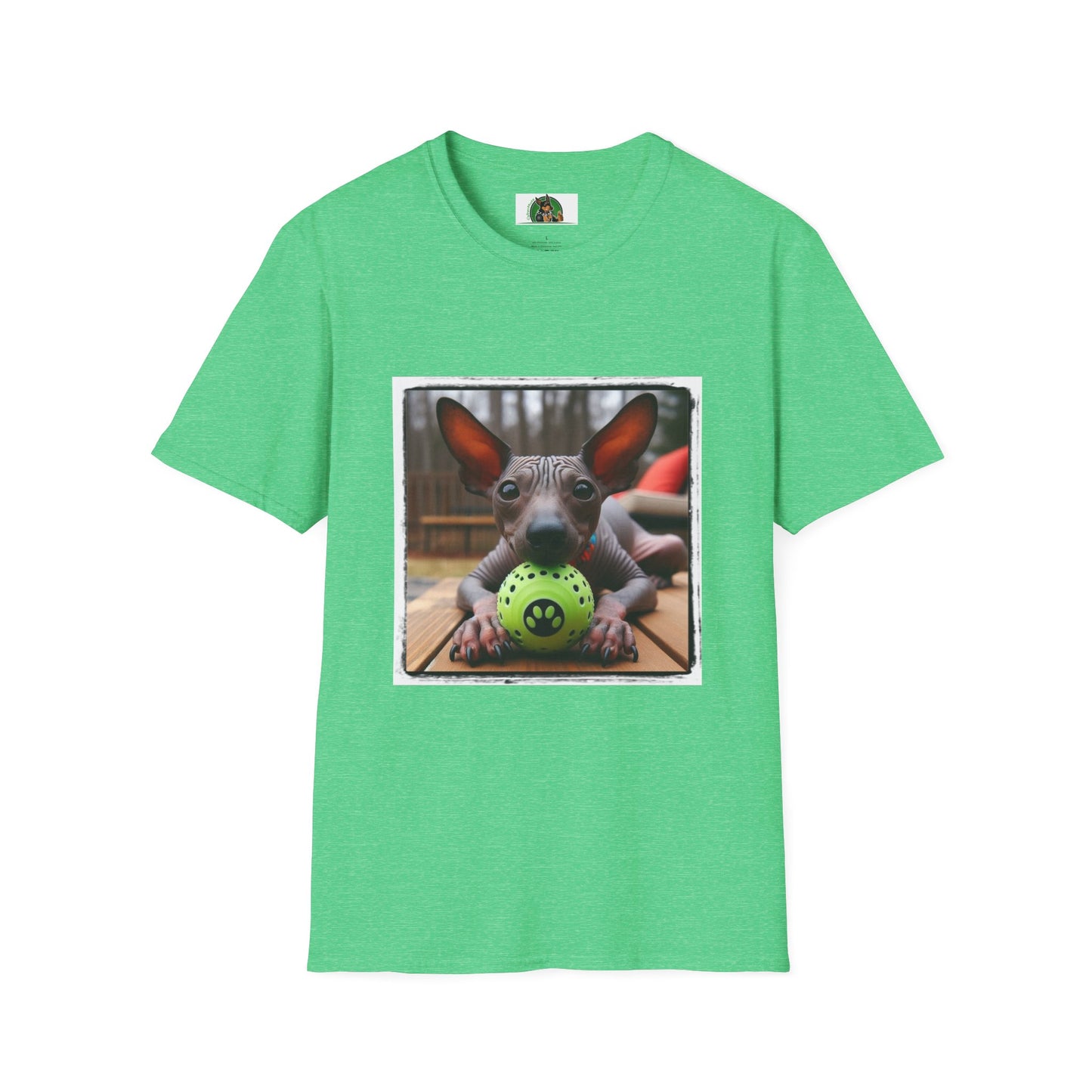 Mexican Hairless Dog T-Shirt Printify S Heather Irish Green 