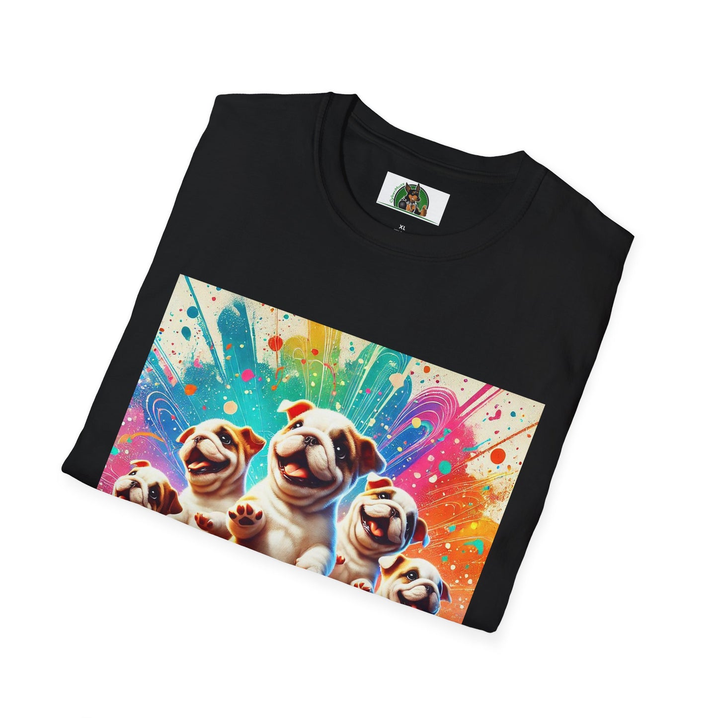 Bulldog Dancing T-Shirt T-Shirt Printify